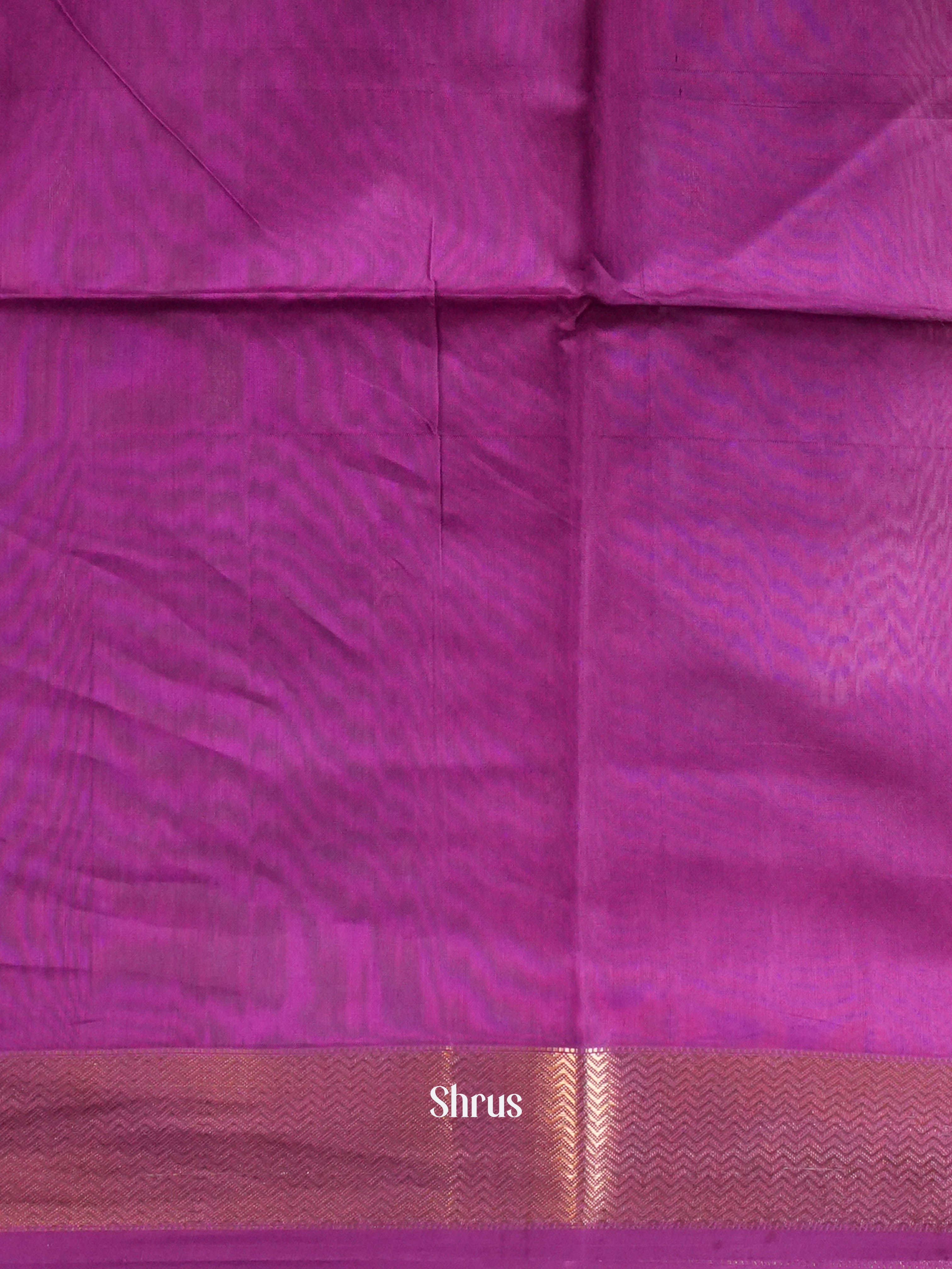 Rasberry Purple  - Maheshwari silkcotton Saree