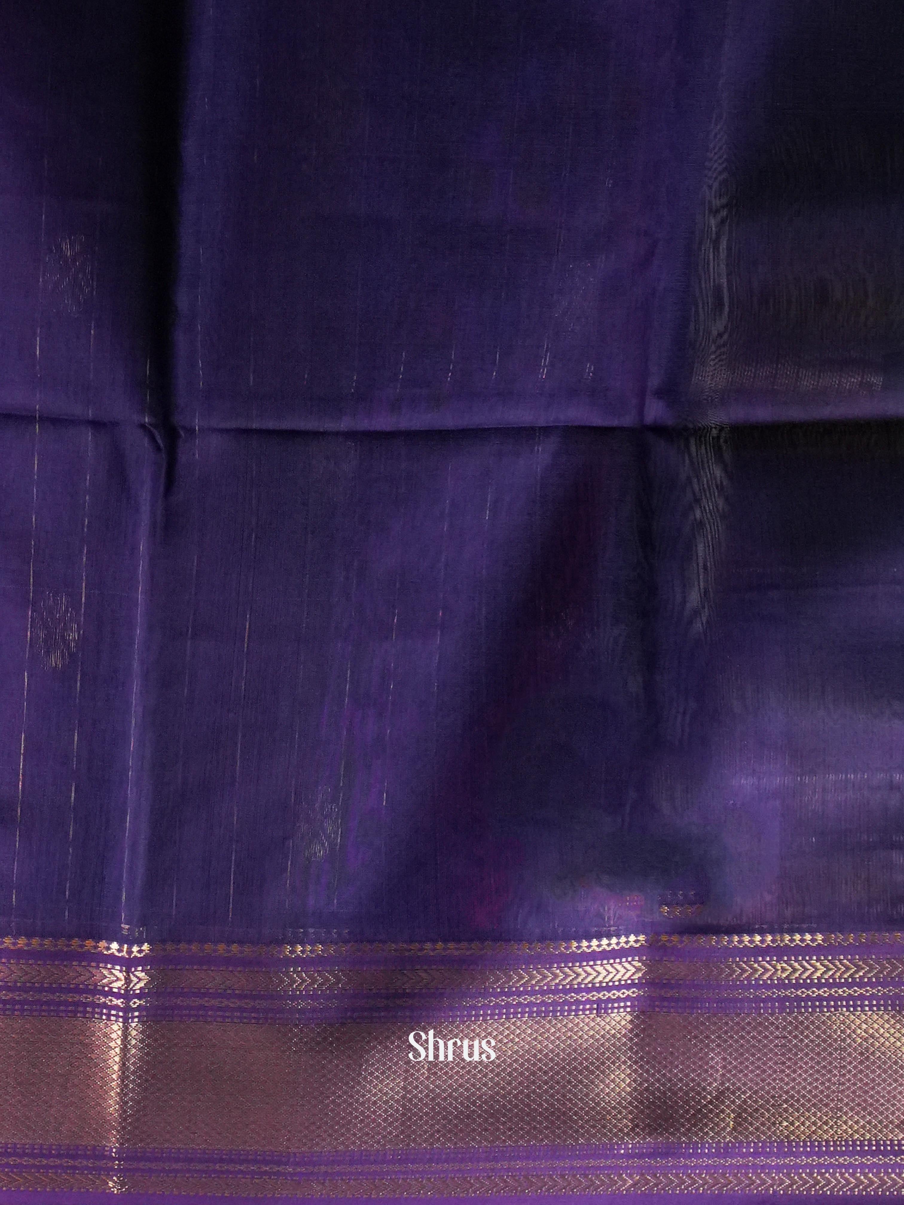 Green & Indigo   - Maheshwari silkcotton Saree