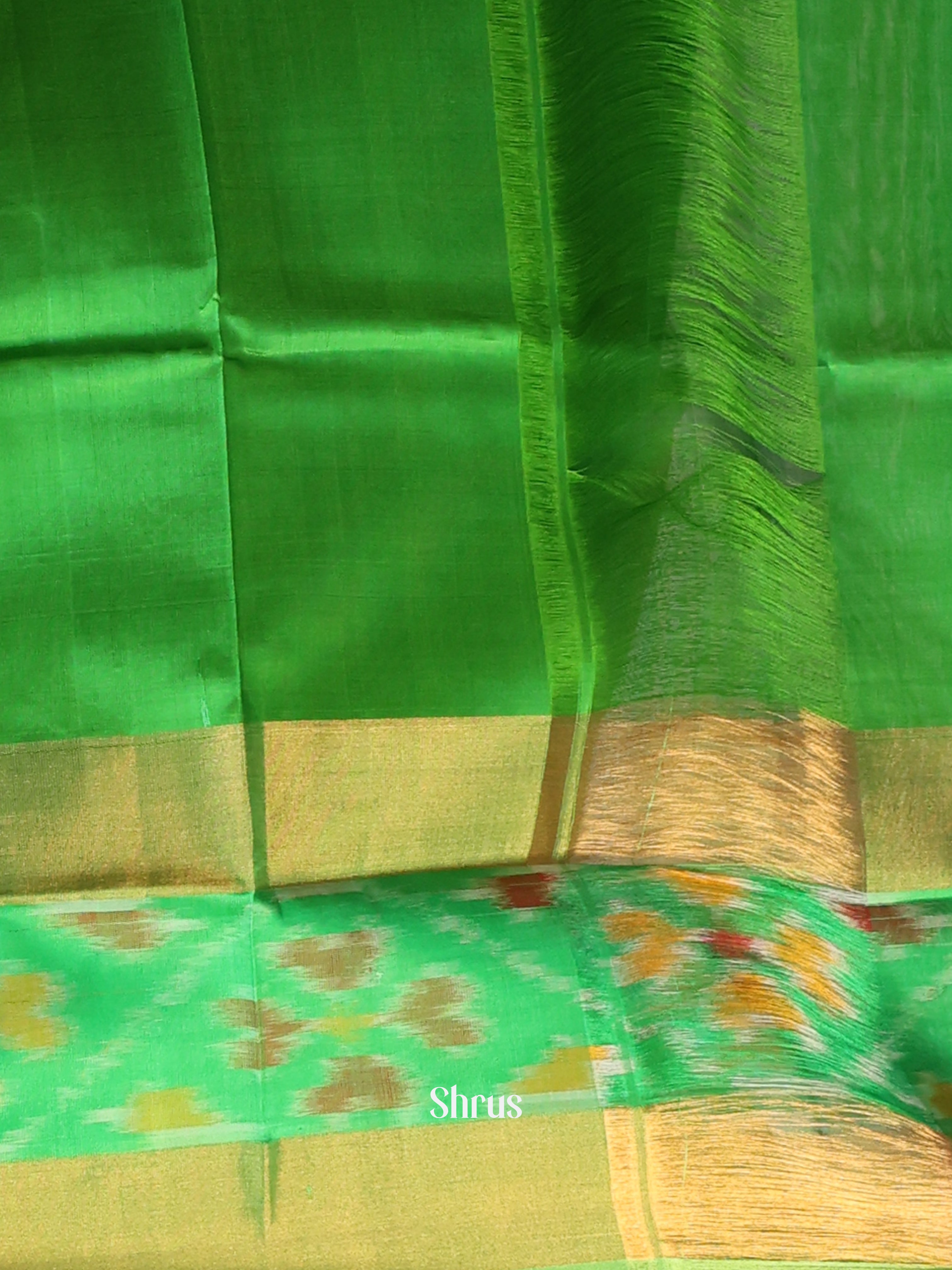 Pink & Green - Uppada silk Saree