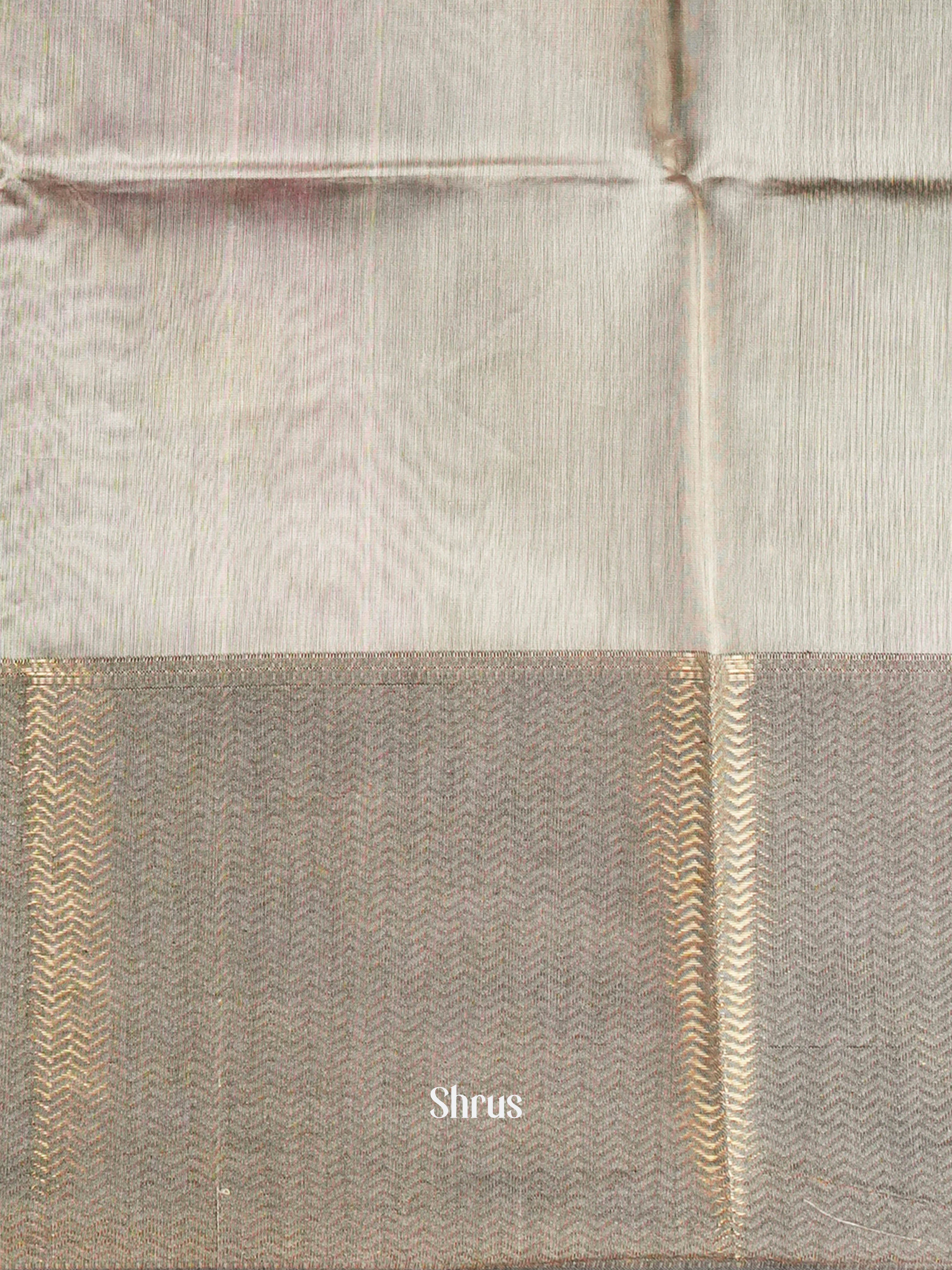 Grey Maheshwari silkcotton Saree