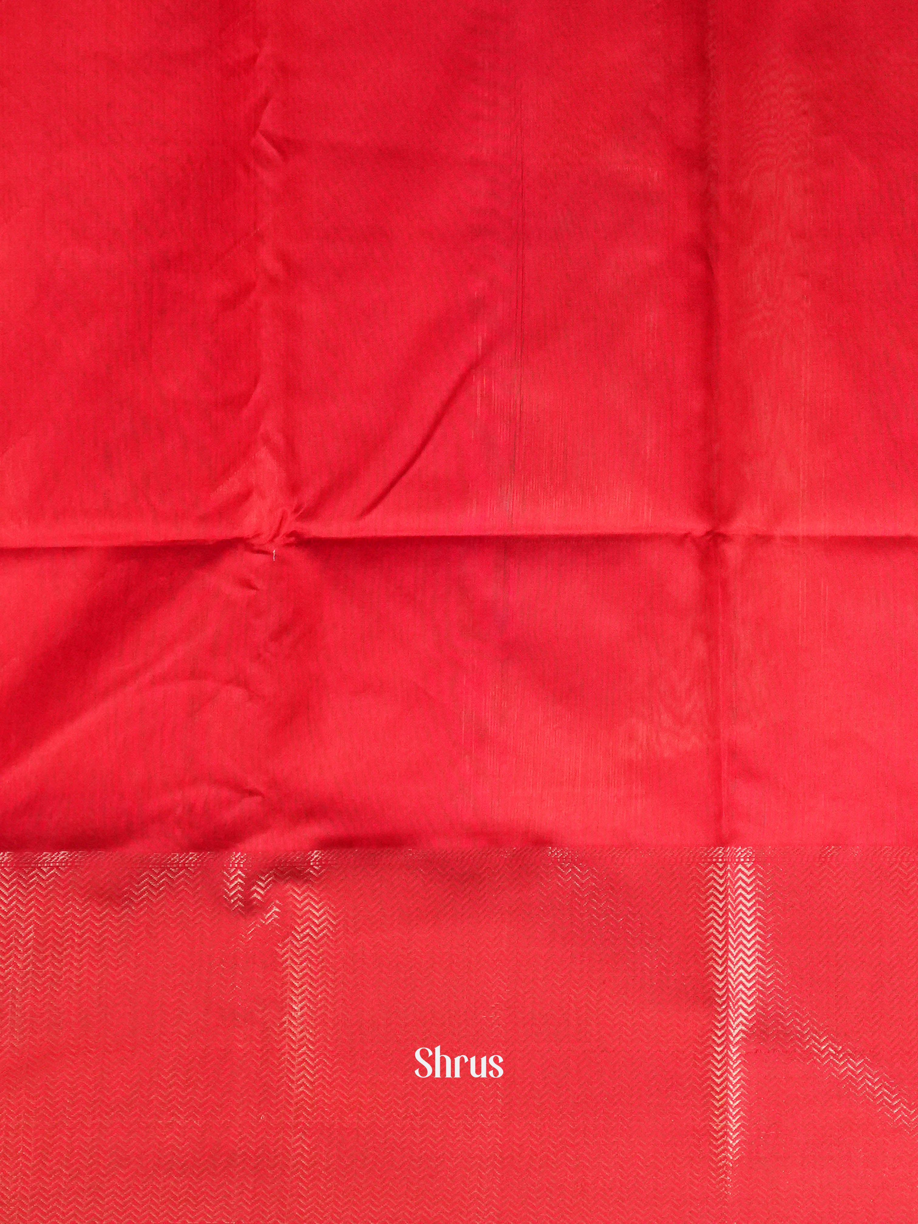 Red Maheshwari silkcotton Saree