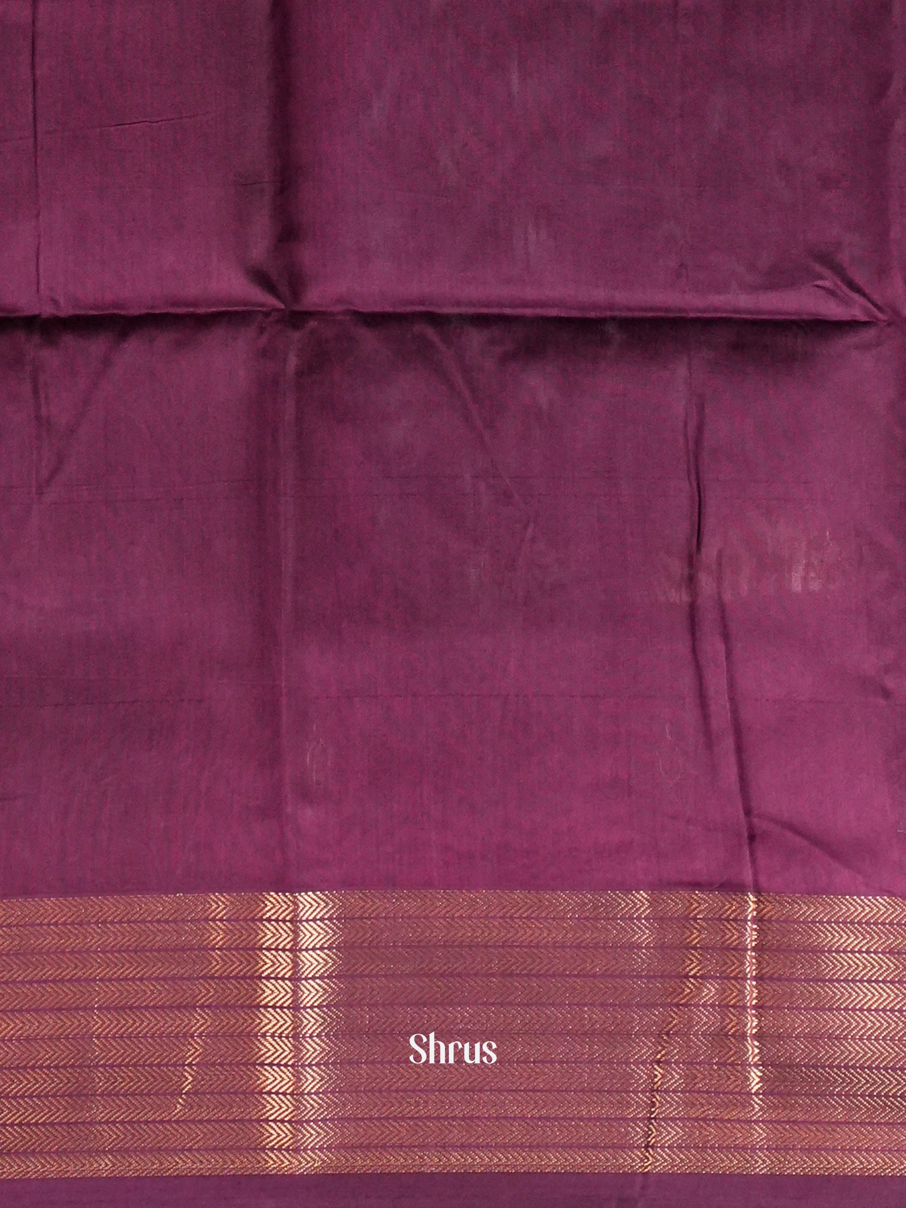 Aesthetic Maroon  - Maheshwari silkcotton Saree