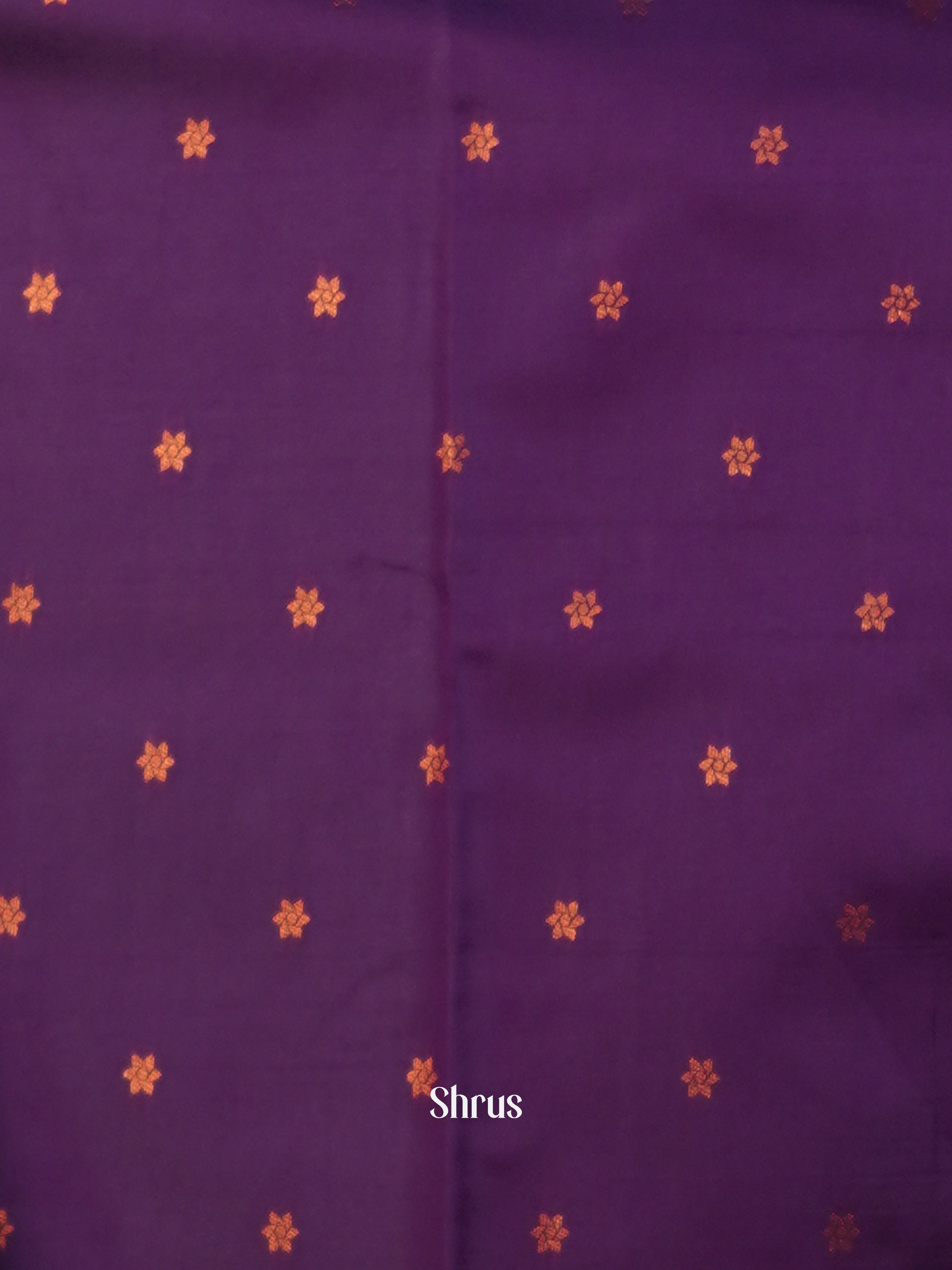 Teal & Purple - Semi Arani Silk Saree