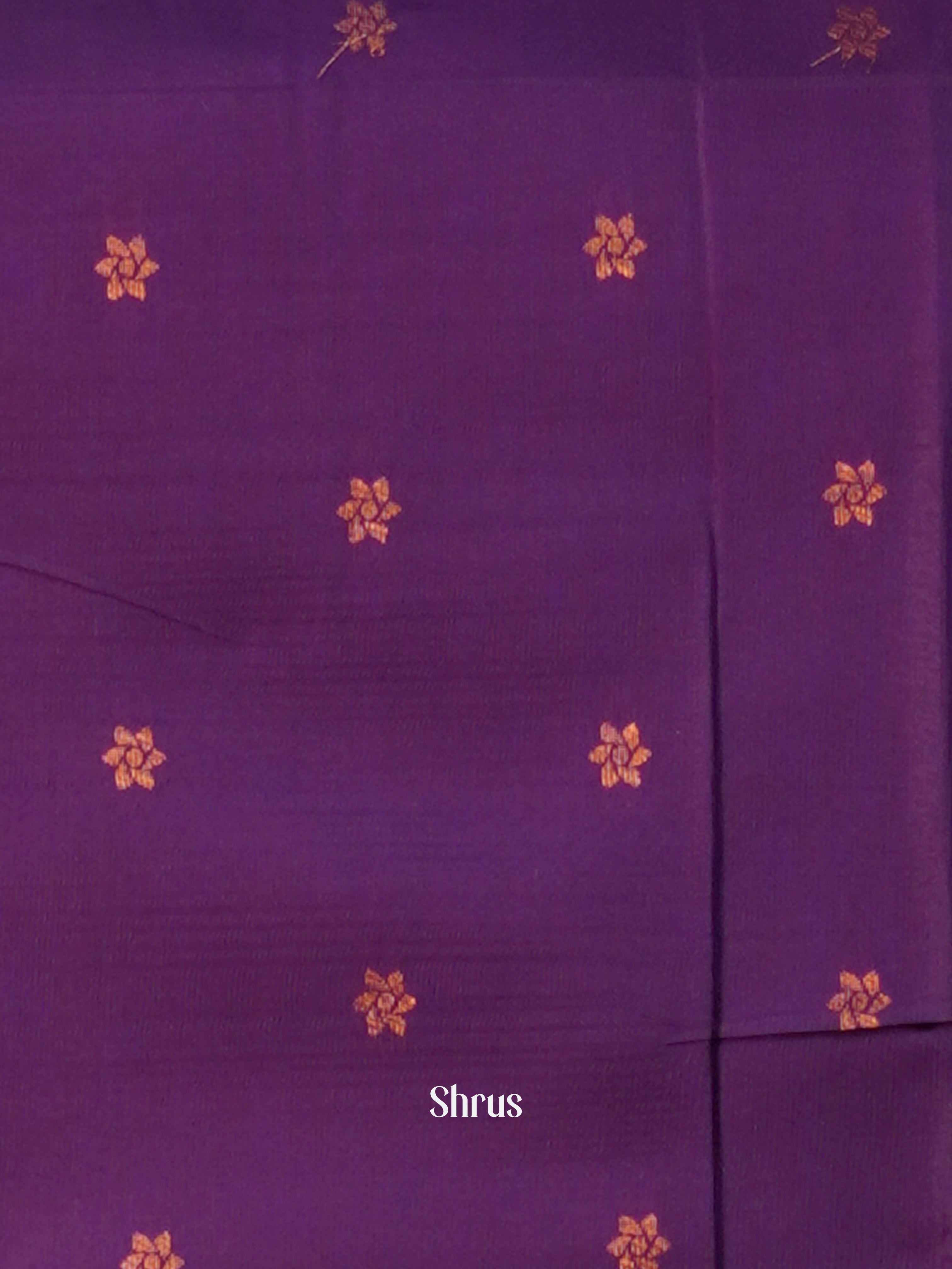 Brown & Purple- Semi Arani Silk Saree