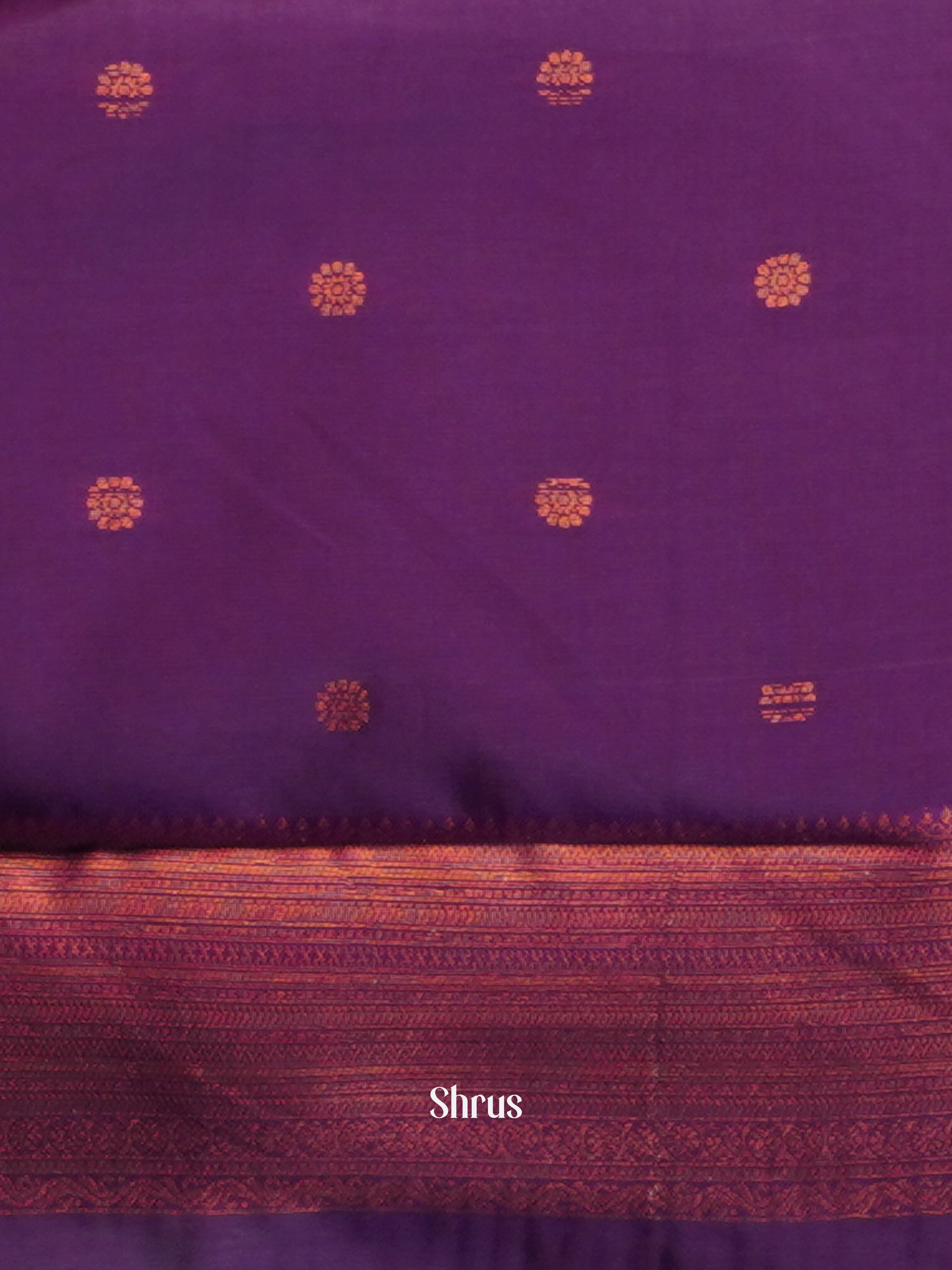 Brown & Purple- Semi Arani Silk Saree