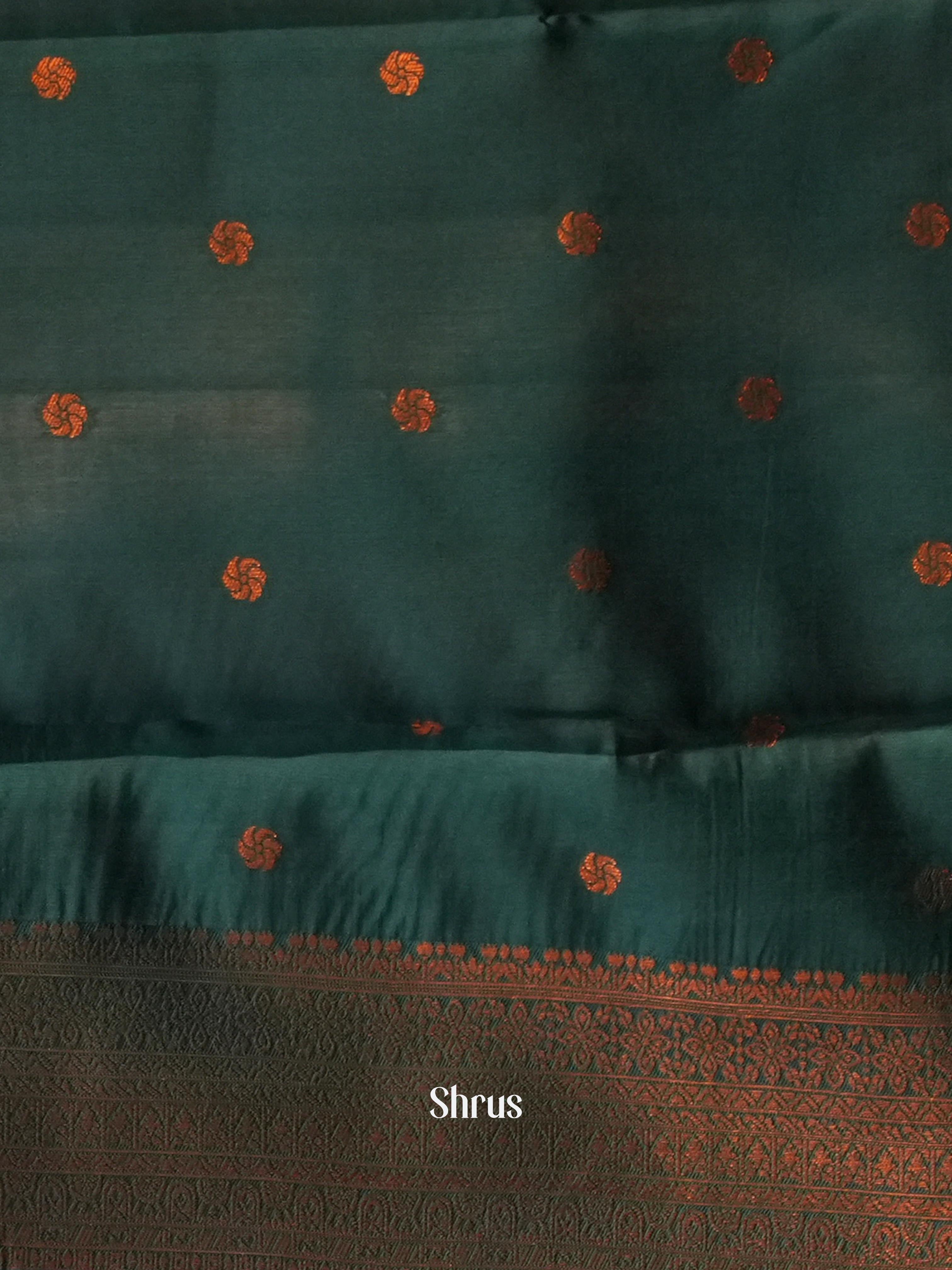 Red & Green- Semi Arani Silk Saree