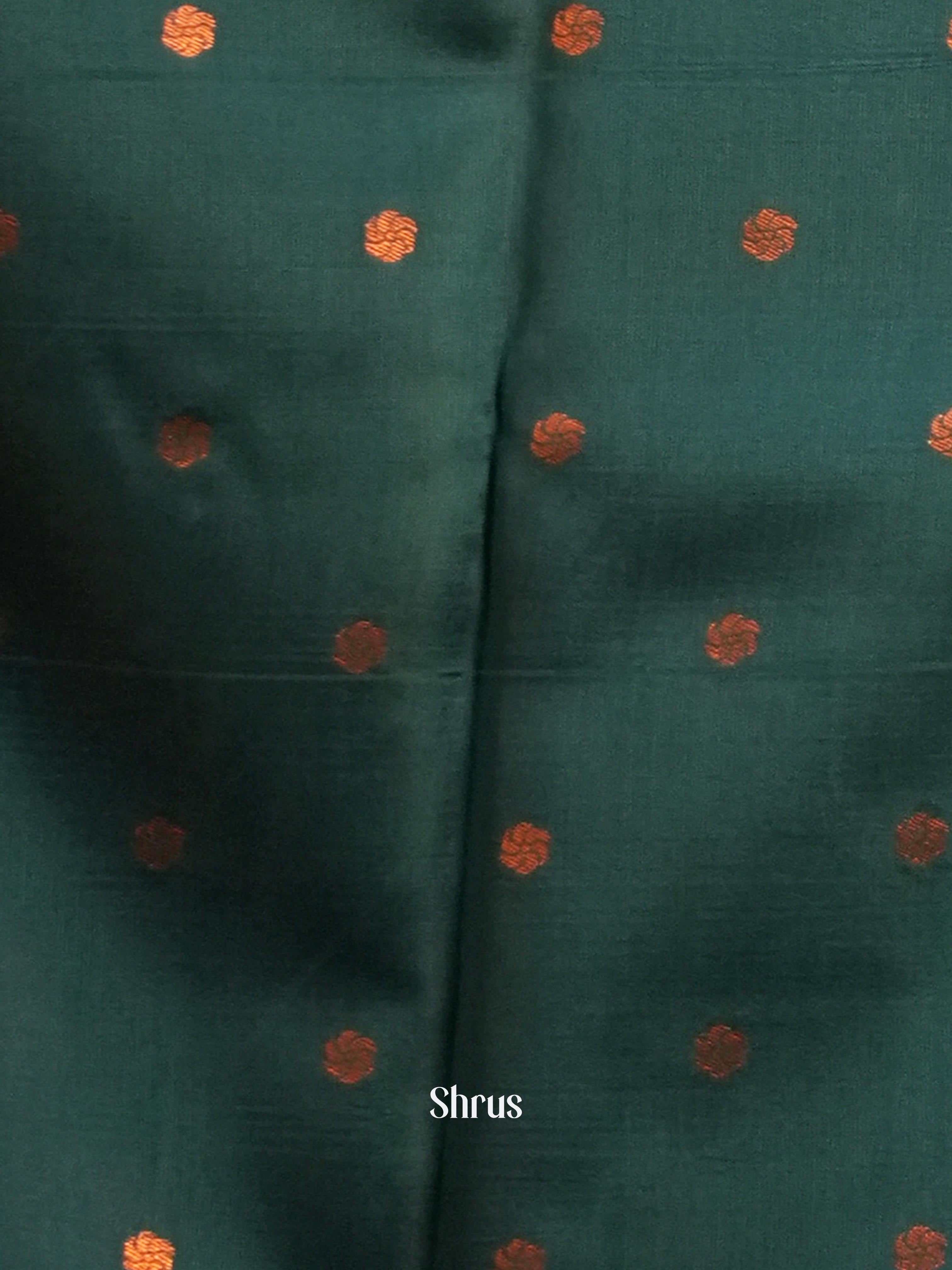 Dusty Brown & Green - Semi Arani Silk Saree