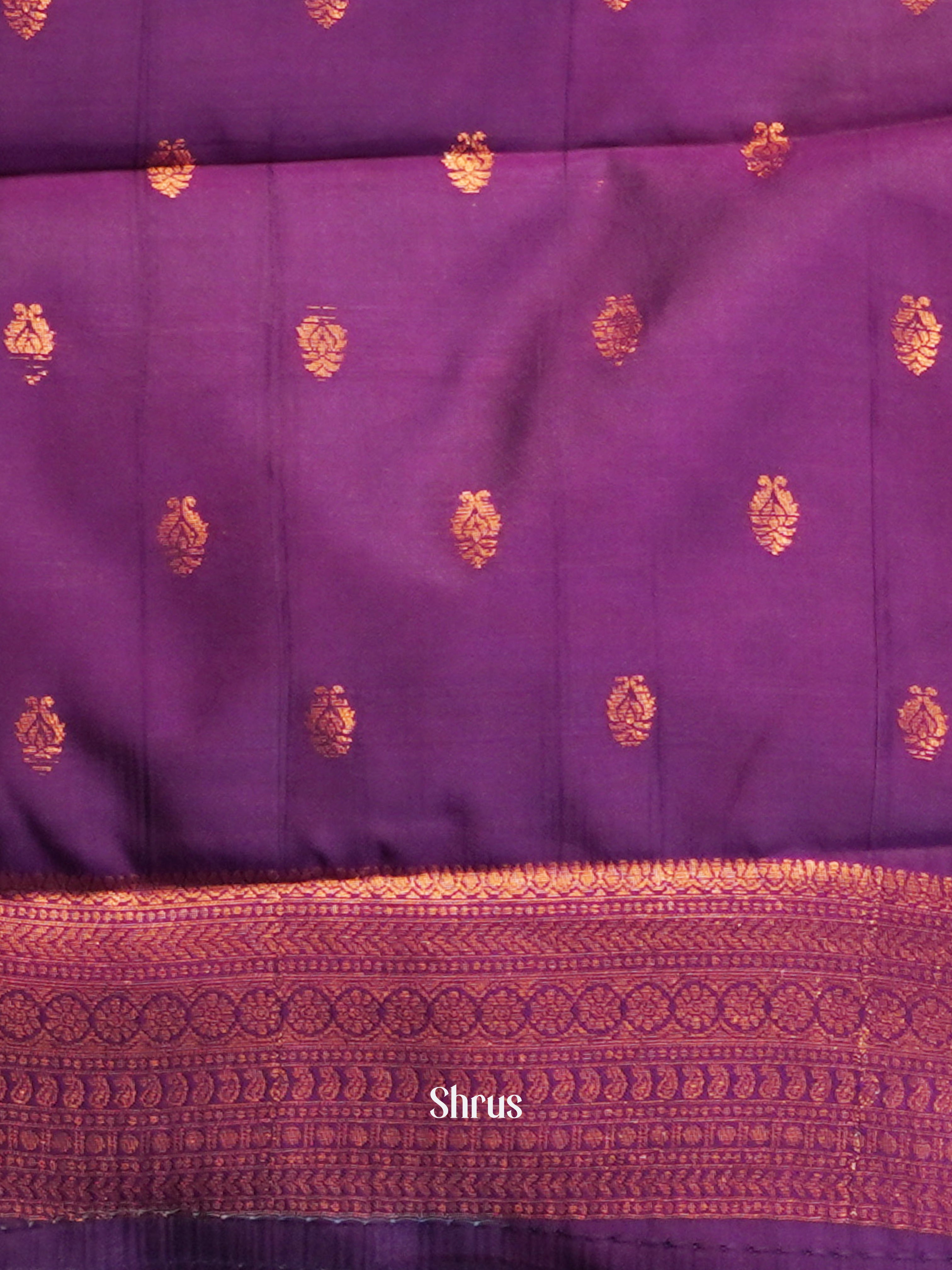 Lavender & Purple - Semi Arani Silk Saree