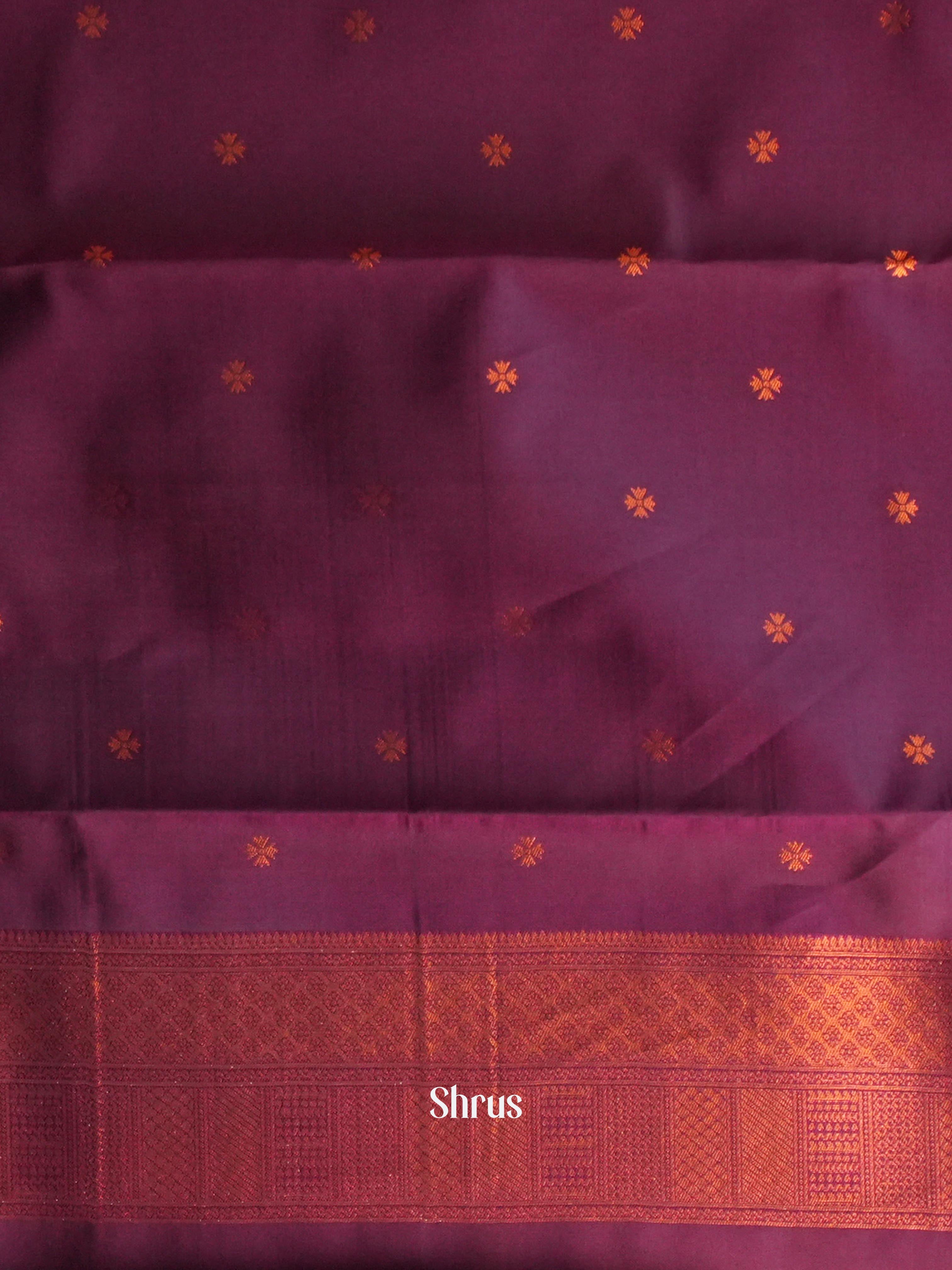 Grey & Purple- Semi Arani Silk Saree