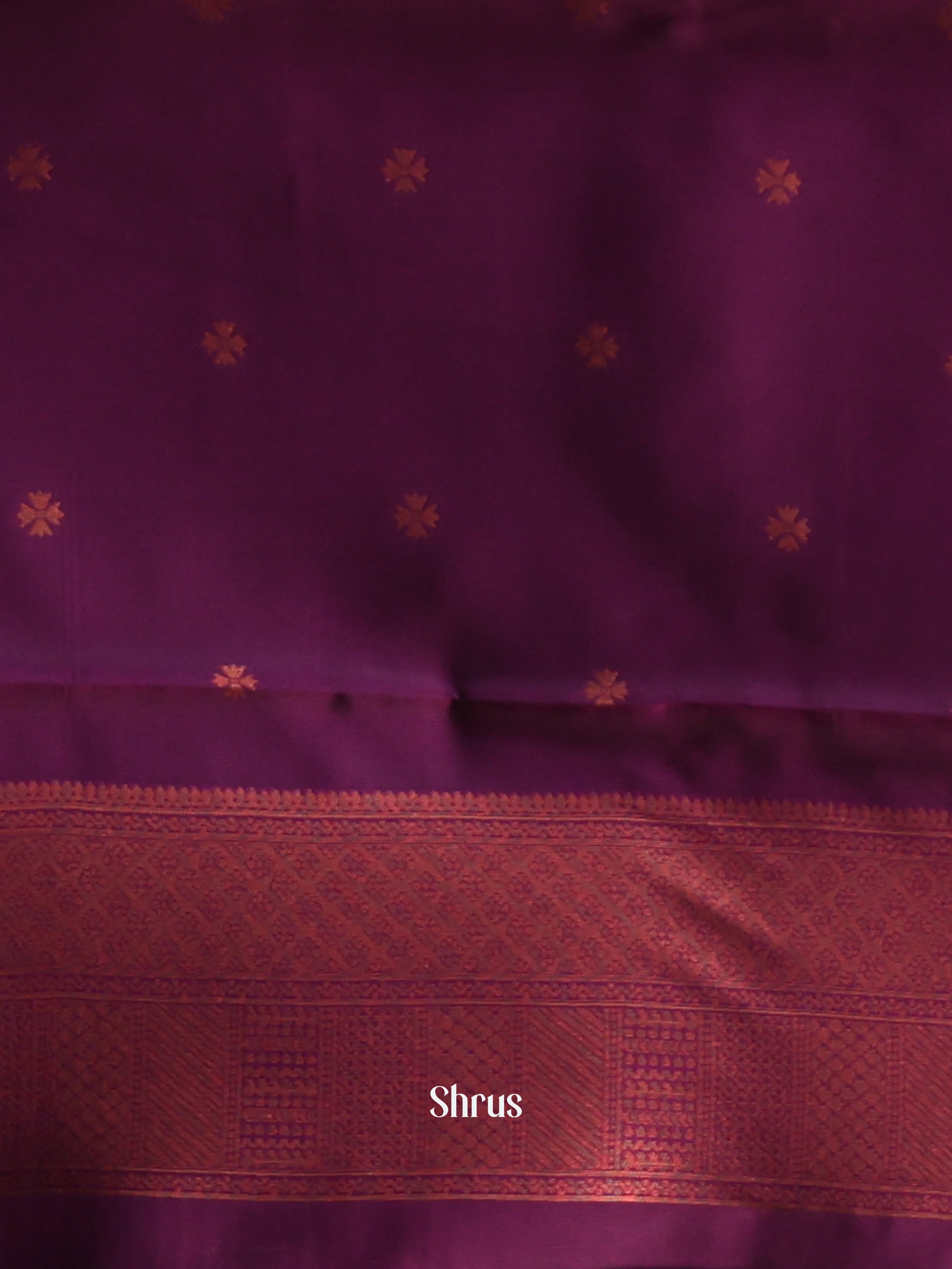 Green  & Purple - Semi Arani Silk Saree