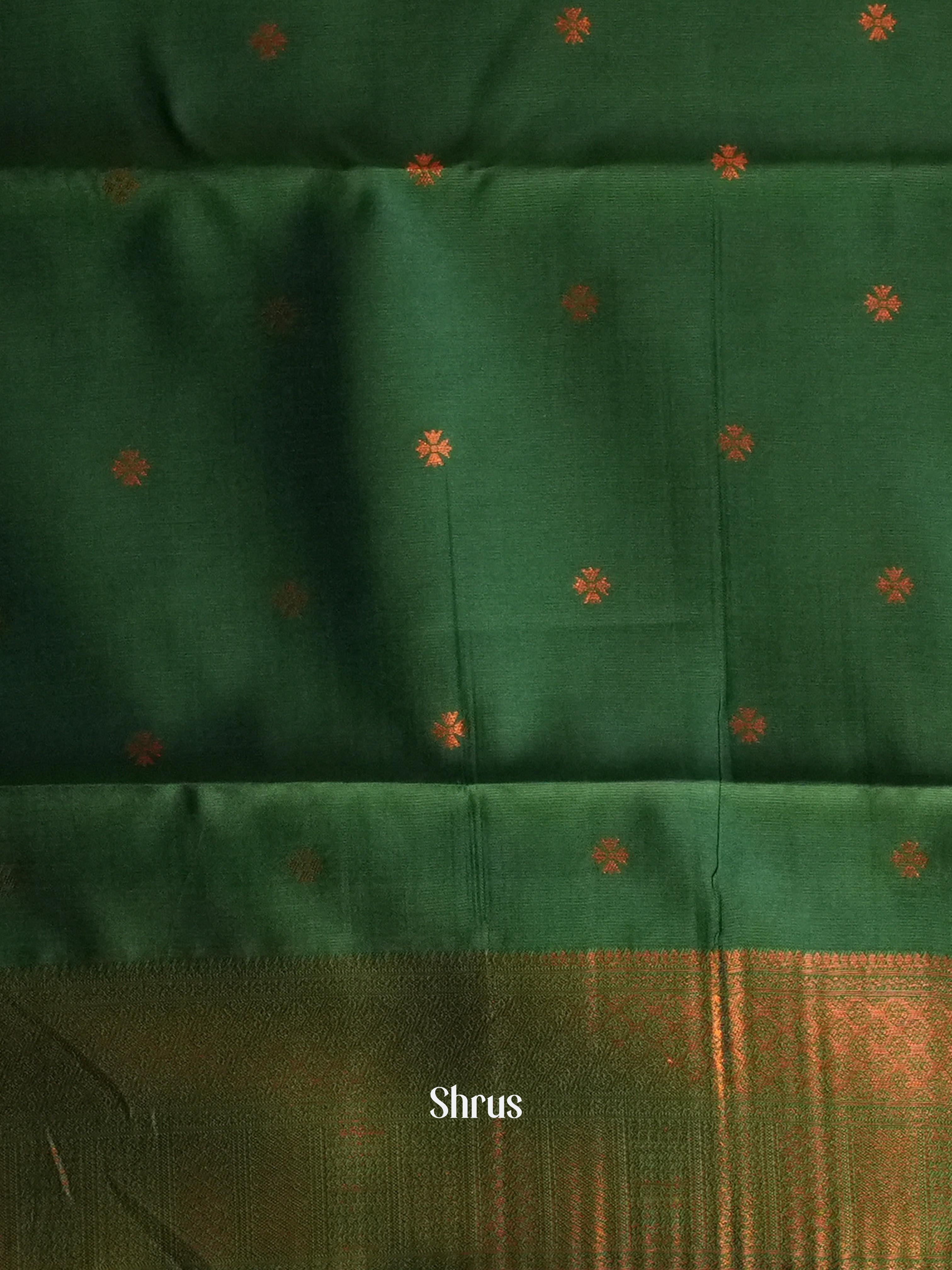 Violet & Green- Semi Arani Silk Saree