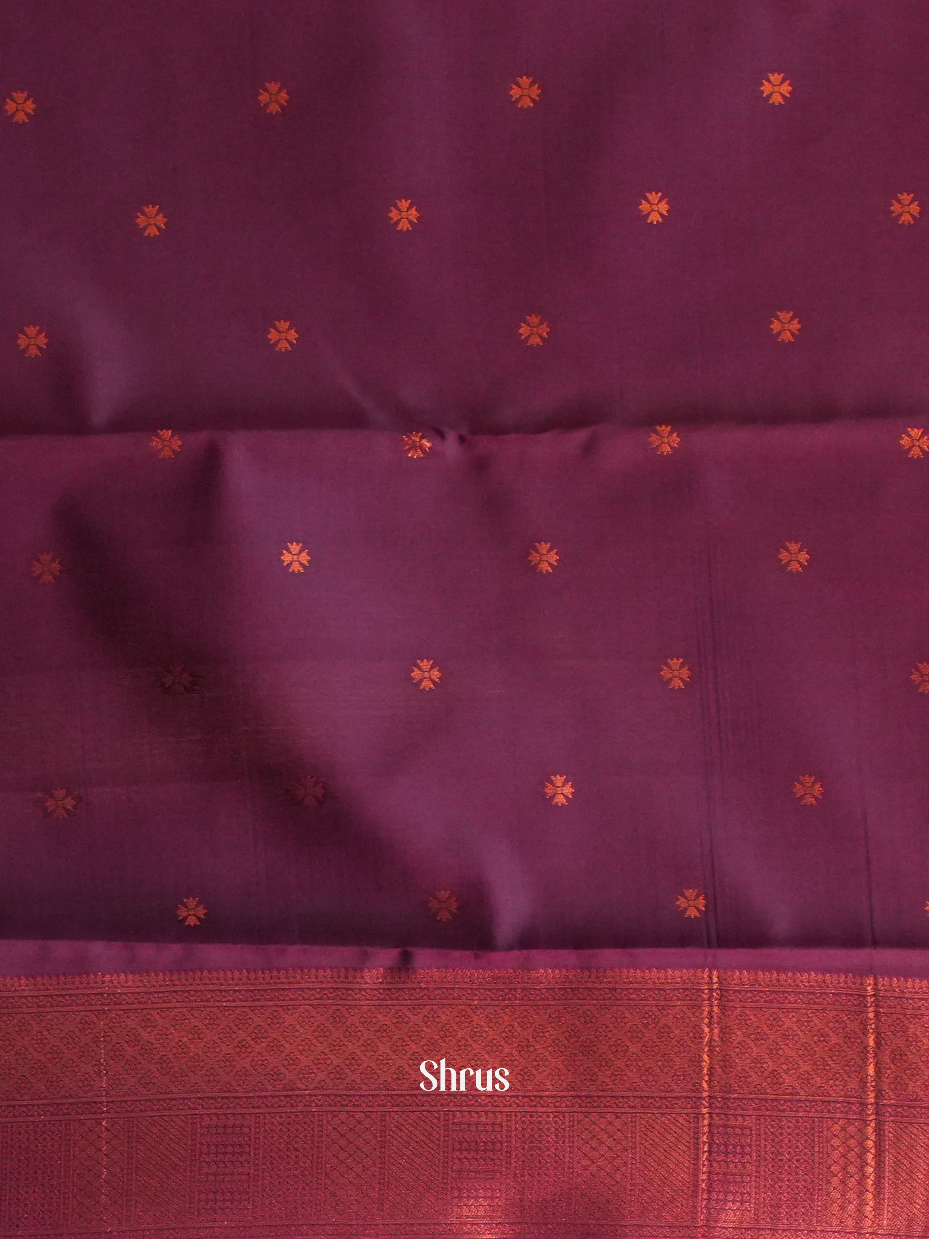 Orange & Purple - Semi Arani Silk Saree