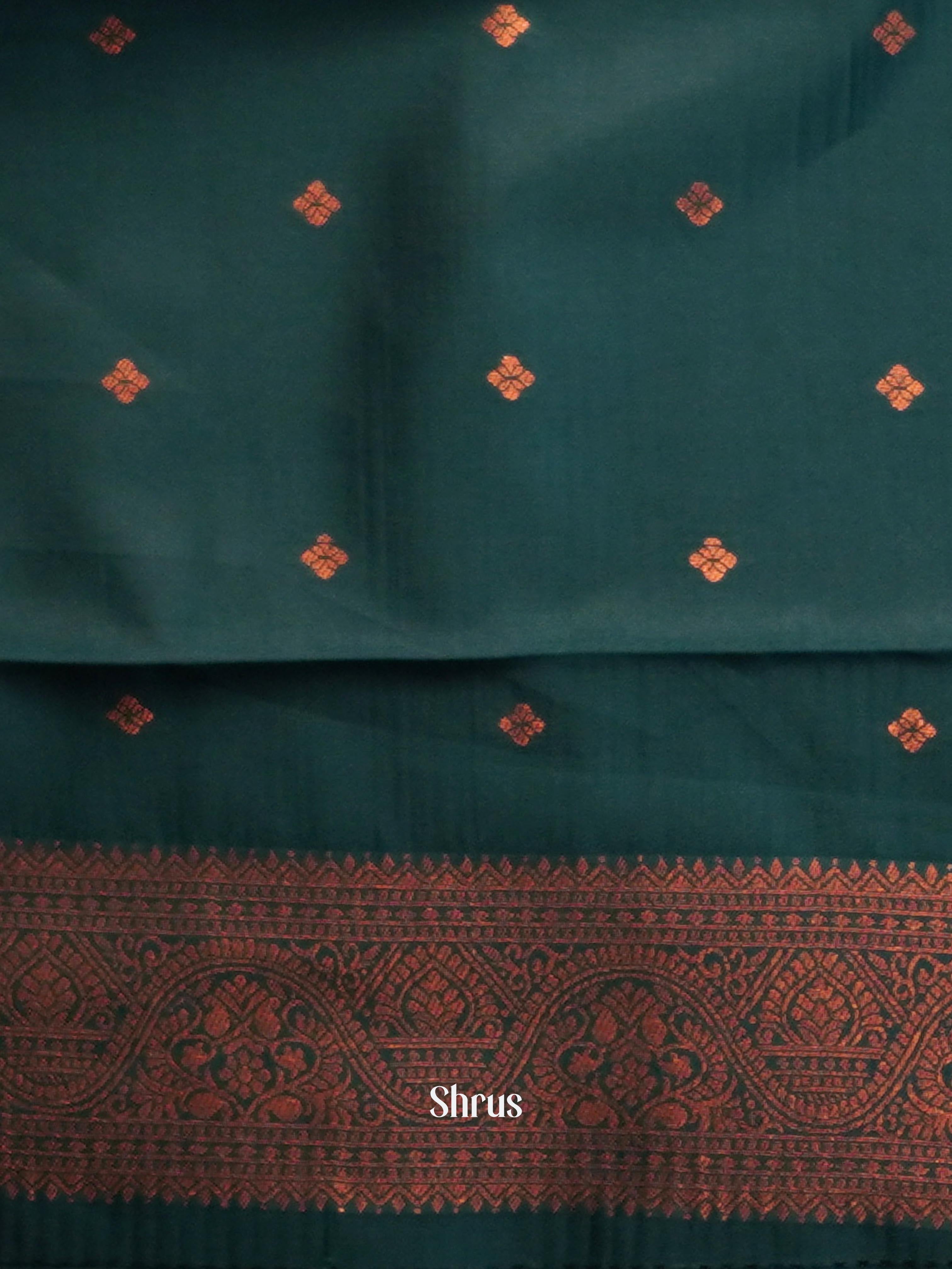 Mustard & Green- Semi Arani Silk Saree