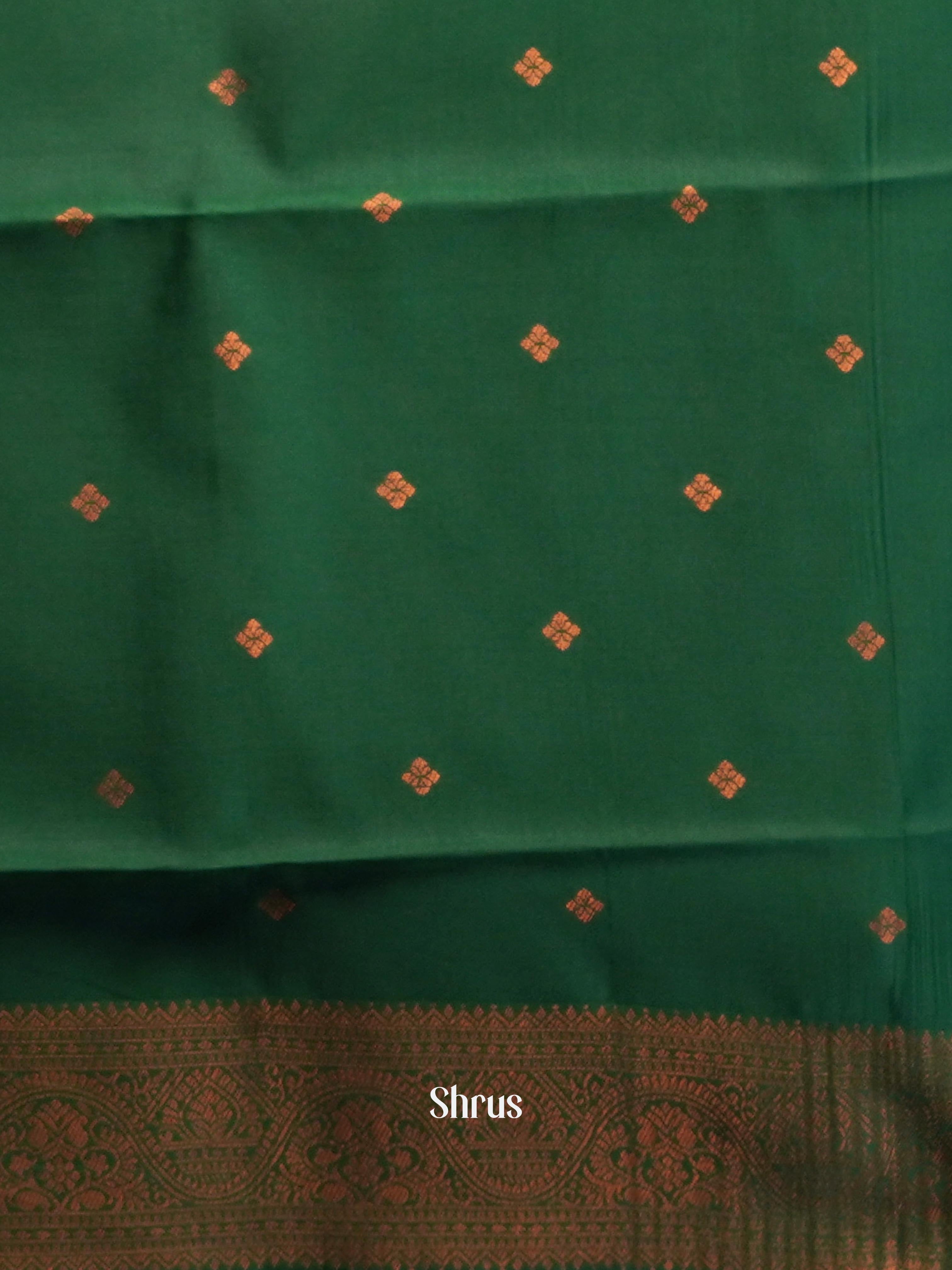 Violet & Green - Semi Arani Silk Saree