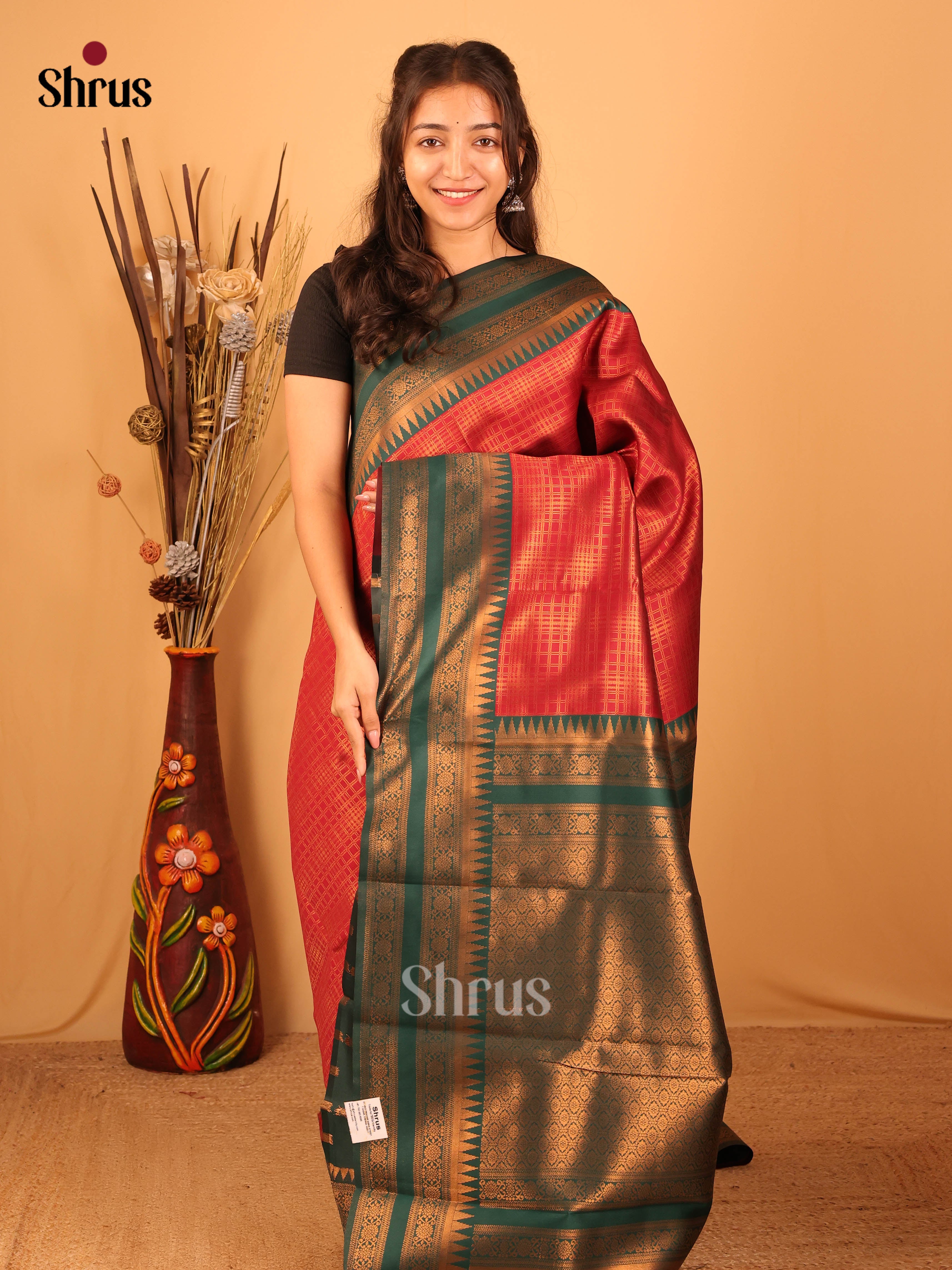 CIS05301 - Semi Arani Silk Saree - Shop on ShrusEternity.com