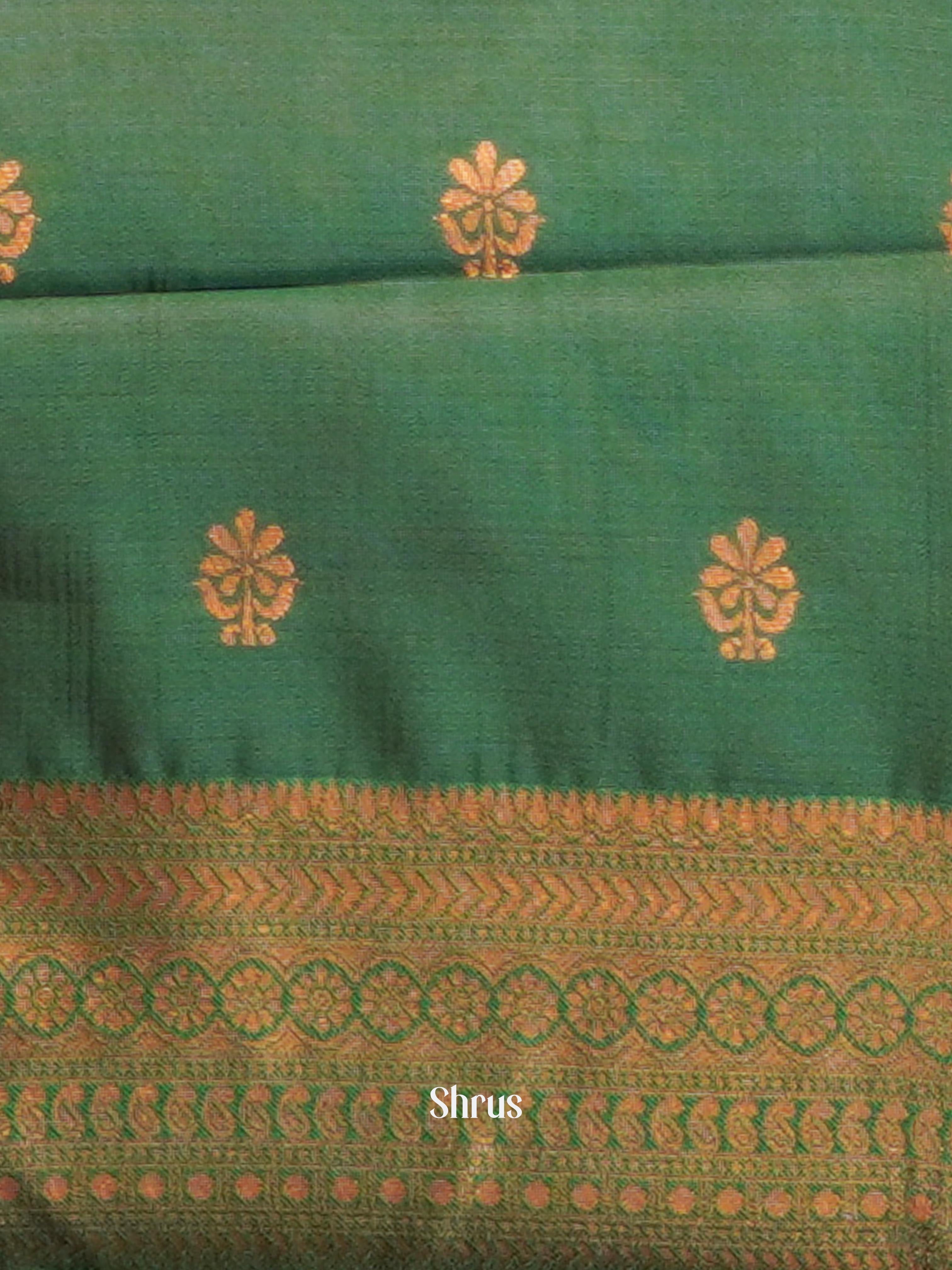 Red & Green - Semi Arani Silk Saree