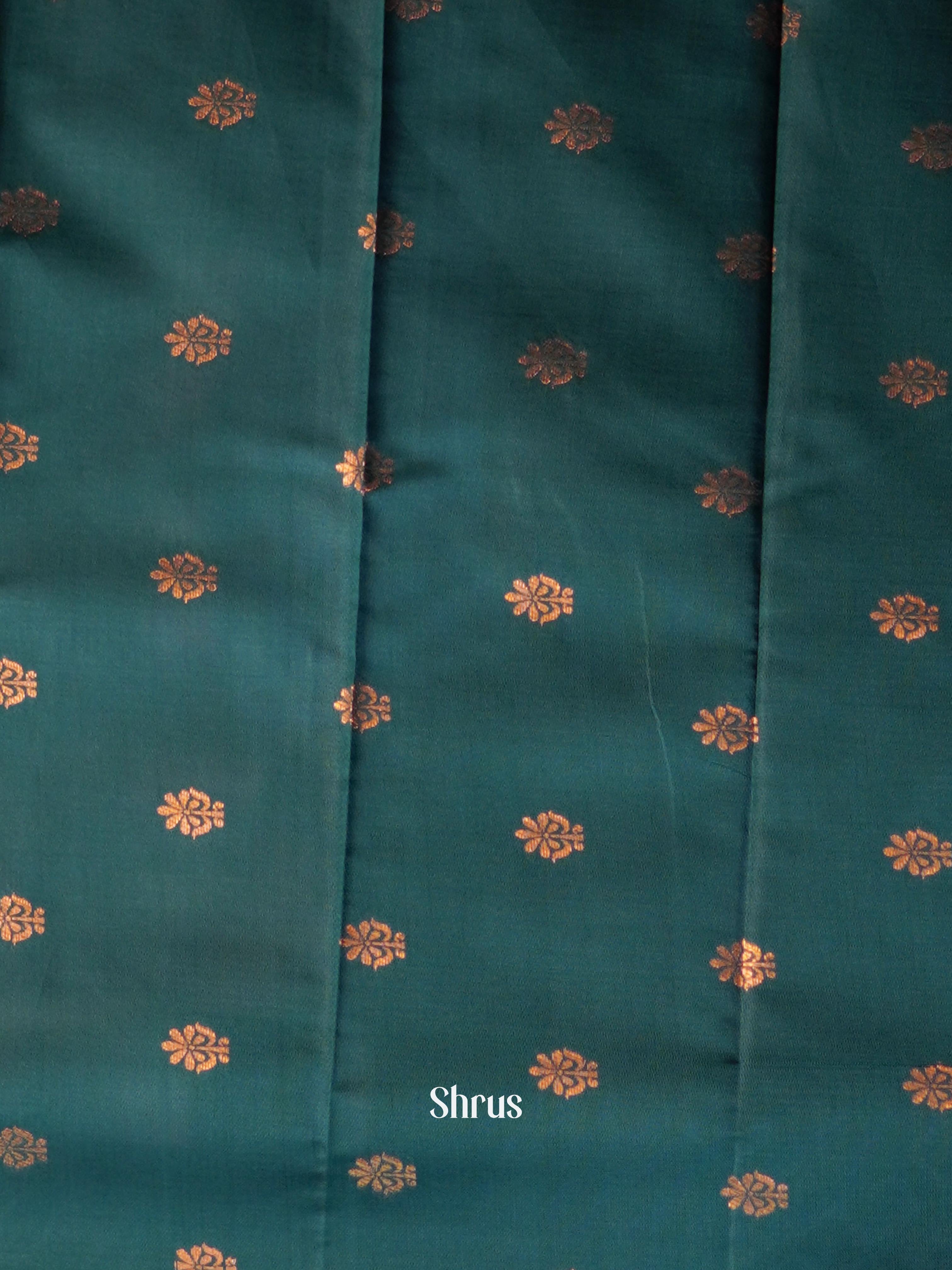 Brown & Green - Semi Arani Silk Saree