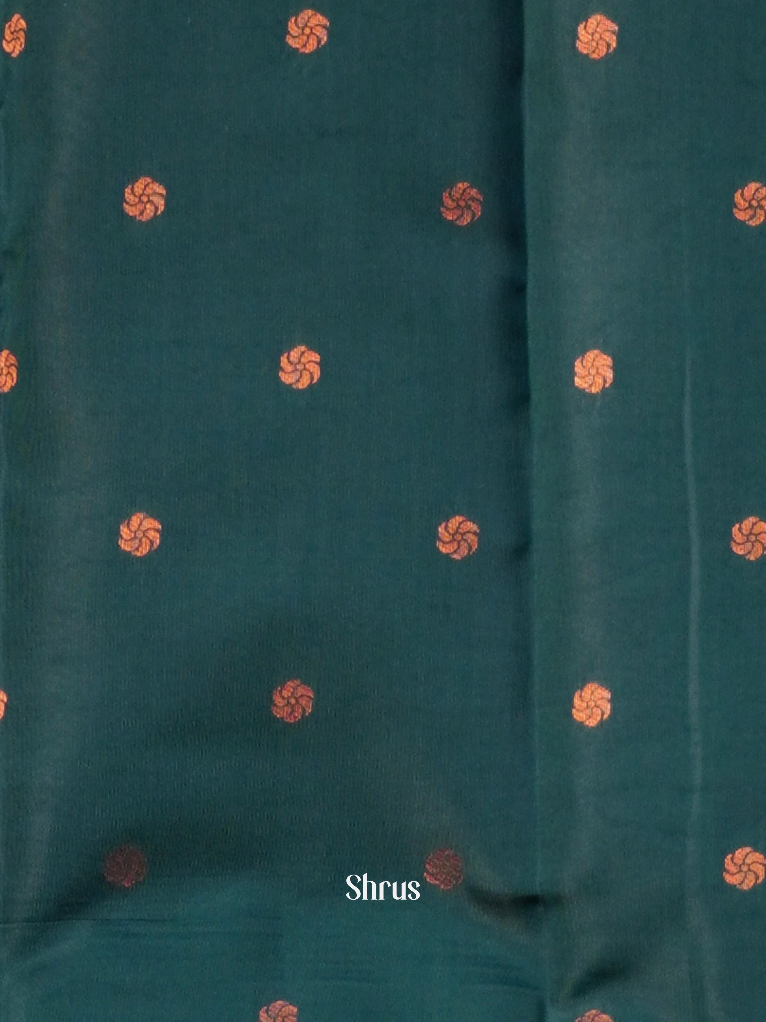 Wine & Green - Semi Arani Silk Saree