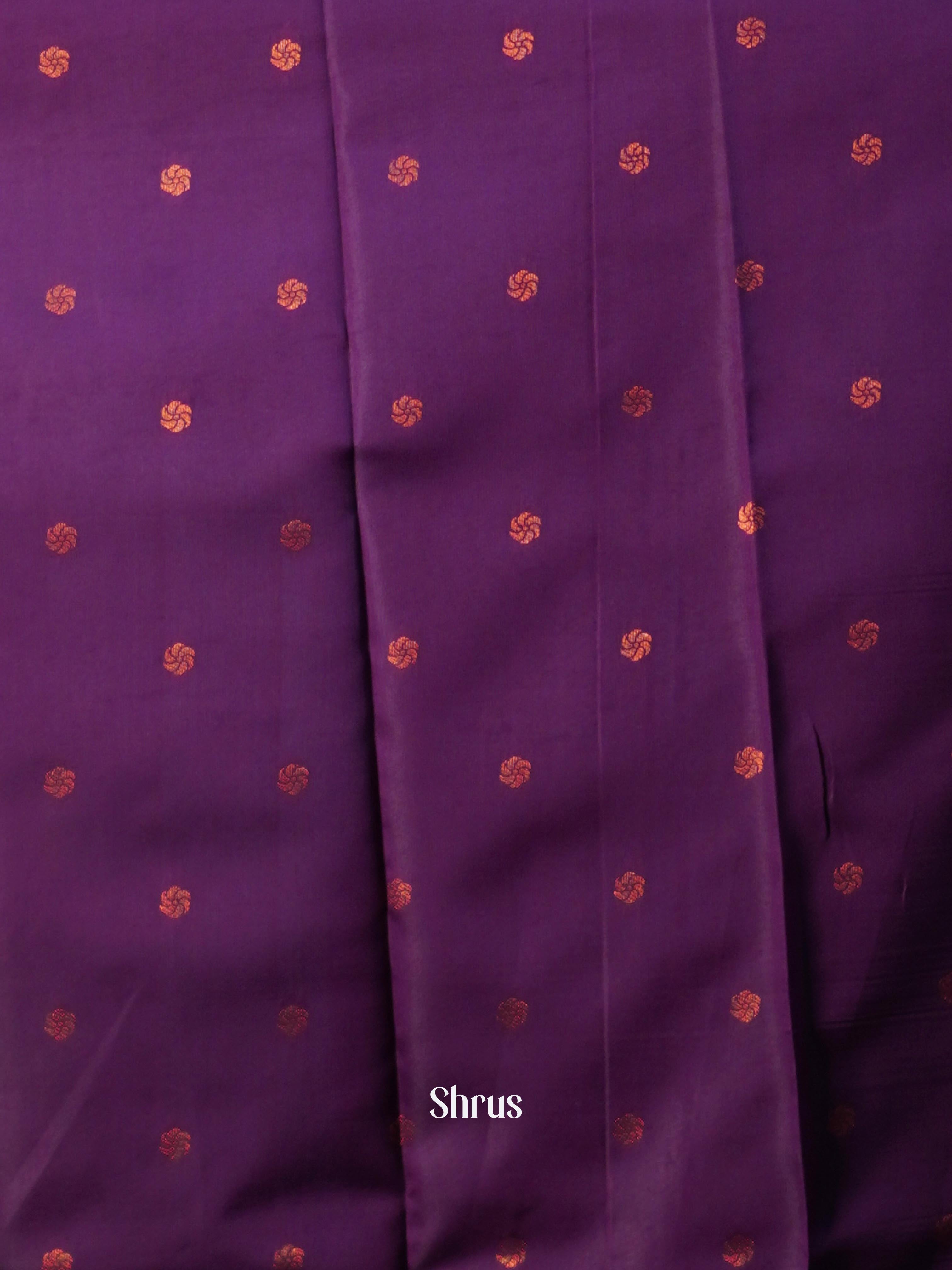 Peach & Violet - Semi Arani Silk Saree