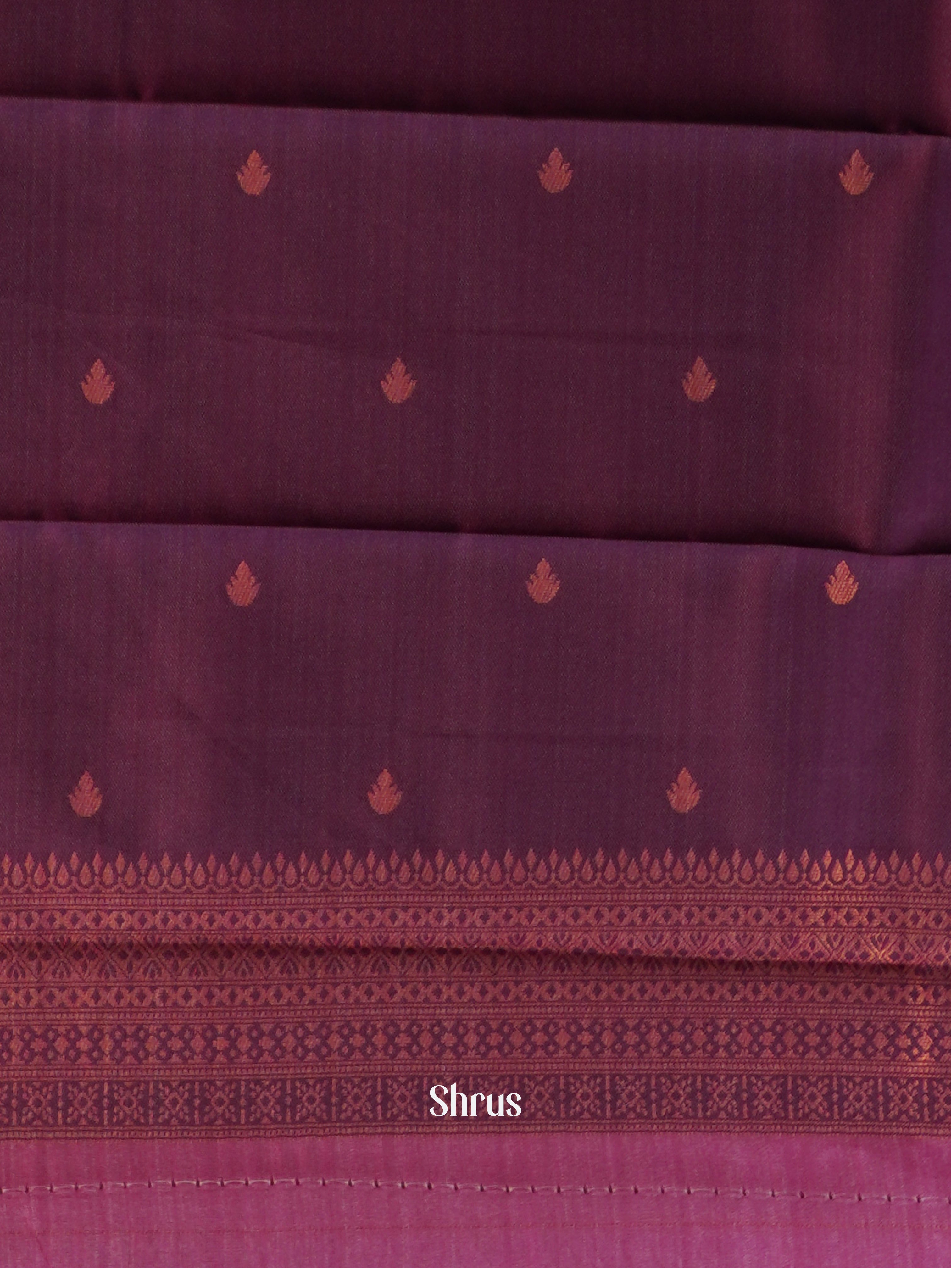 Wine - Semi Arani Silk Saree