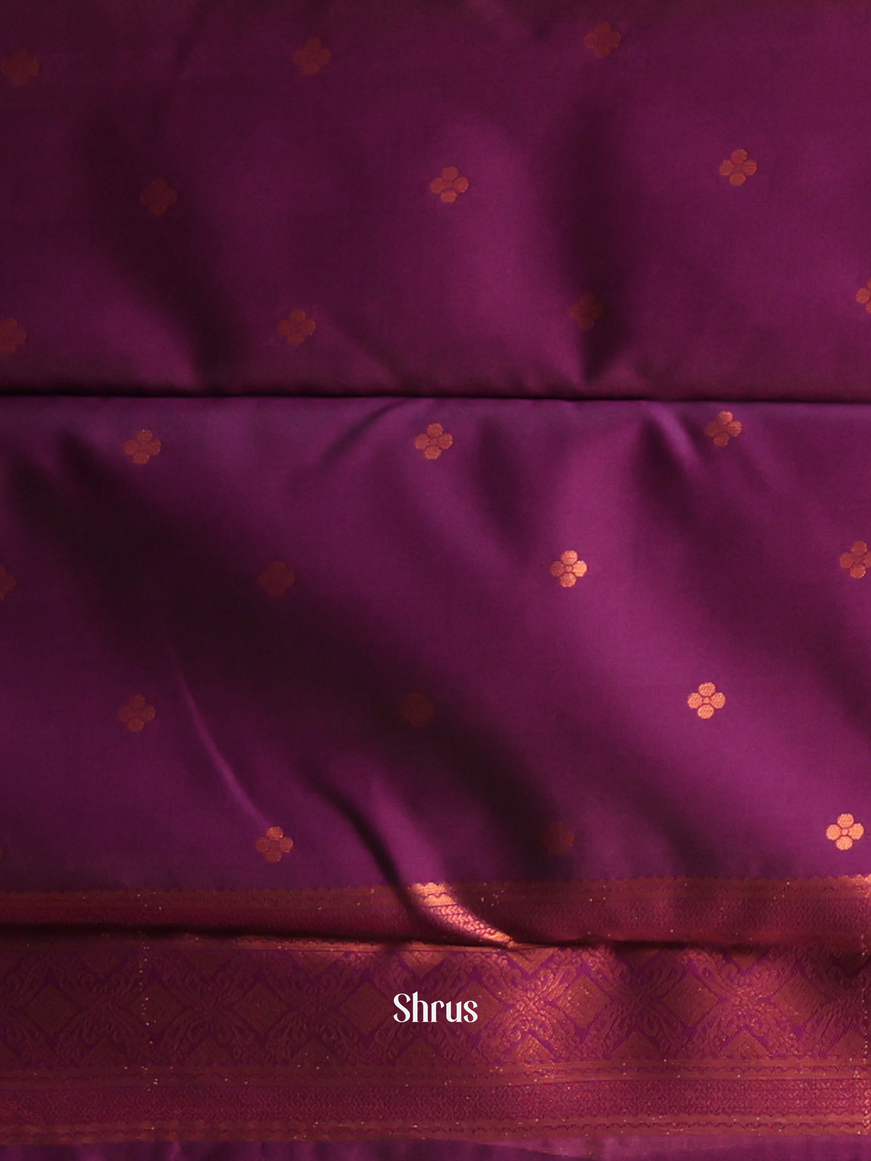 Peach & Majenta  - Semi Arani Silk Saree