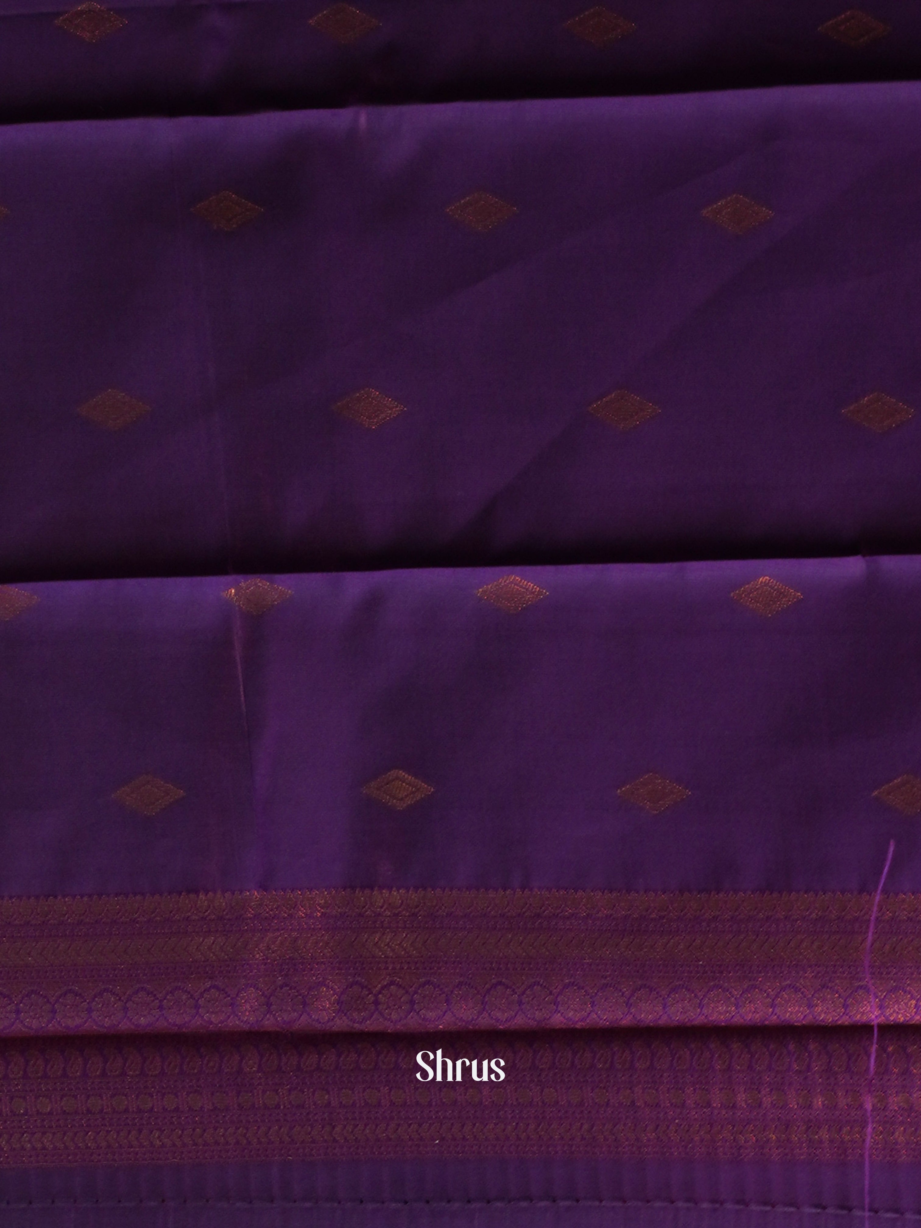 Green & Purple - Semi Arani Silk Saree