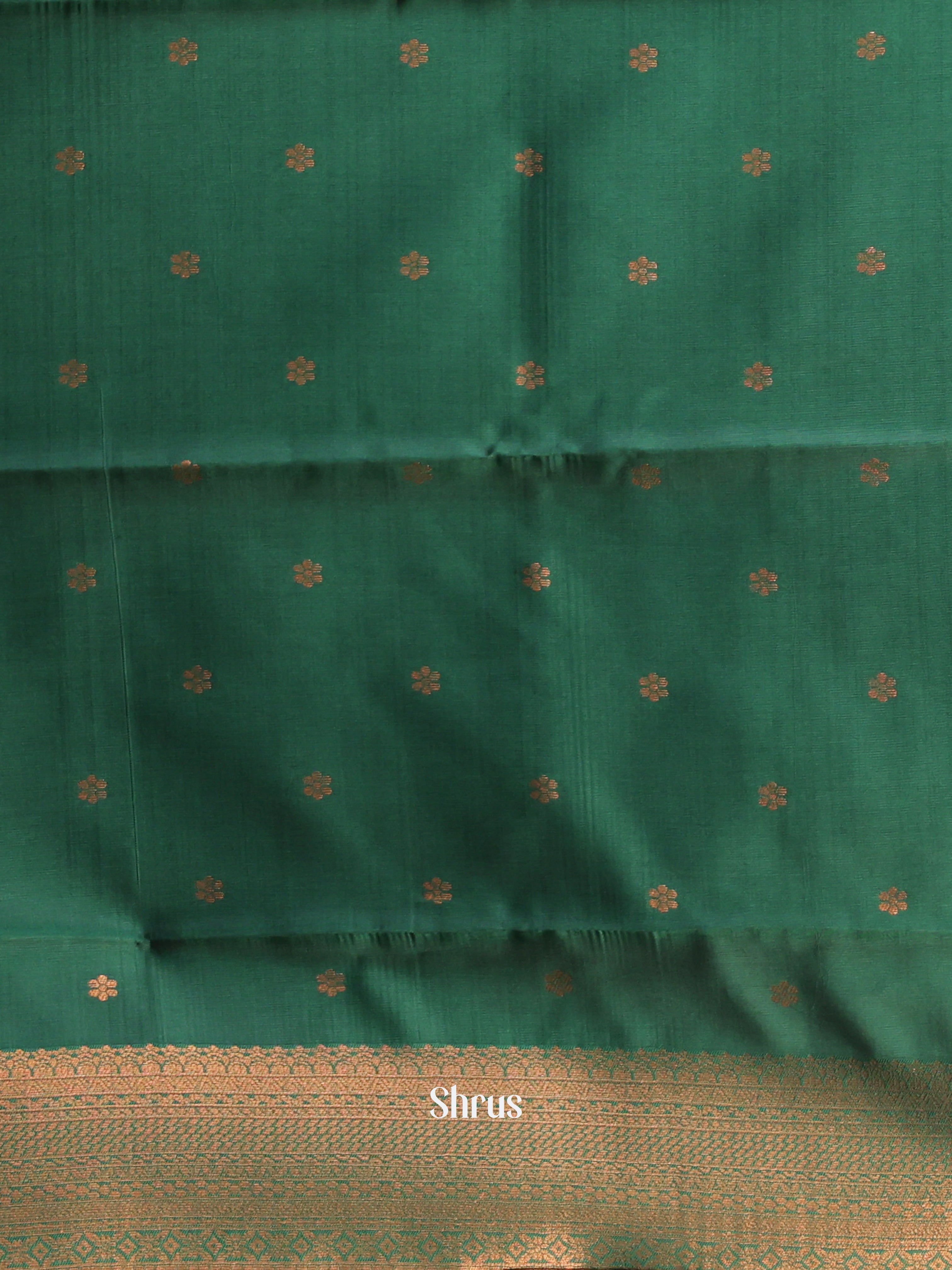 Violet & Green - Semi Arani Silk Saree