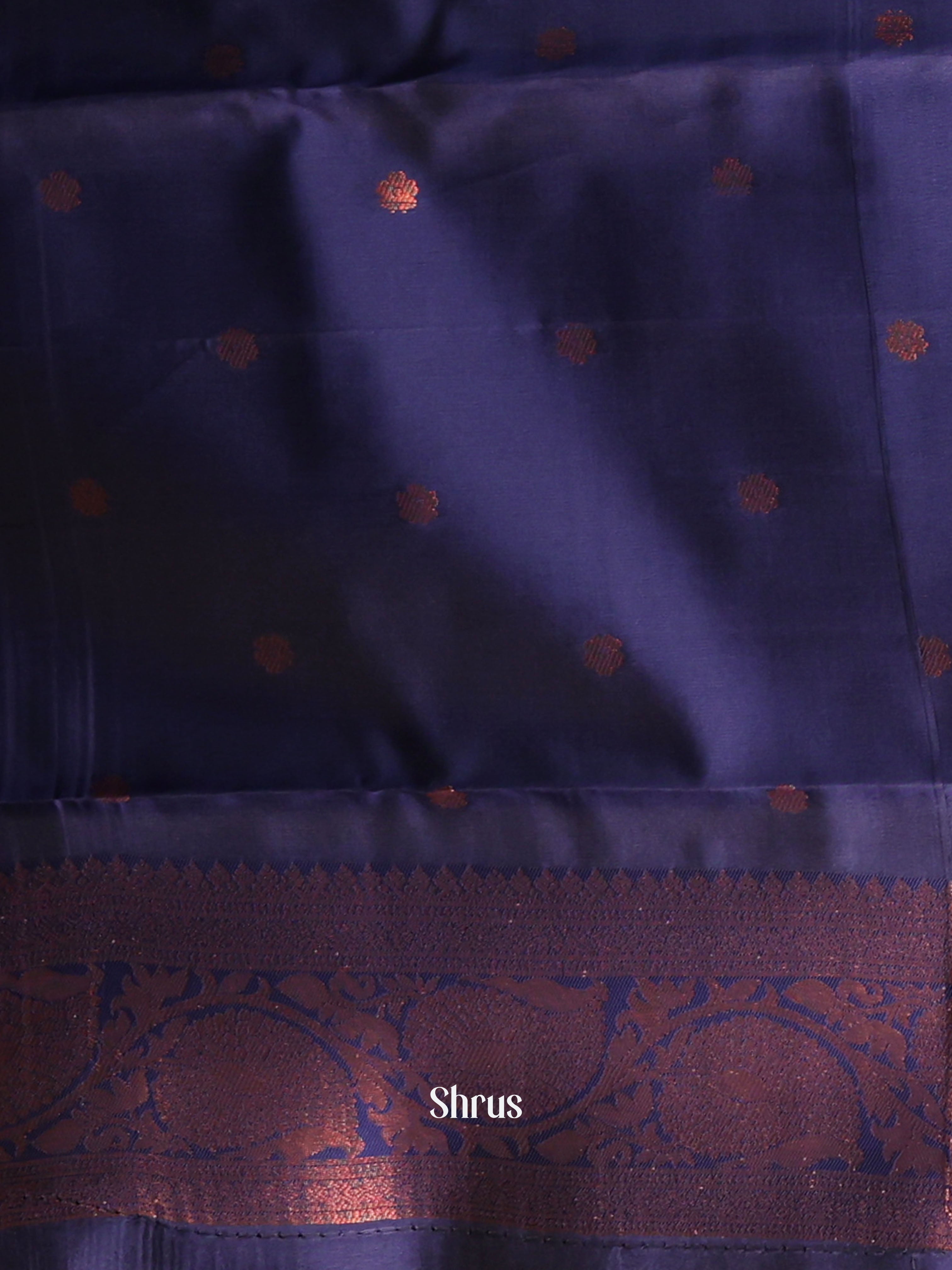 Teal & Blue - Semi Arani Silk Saree