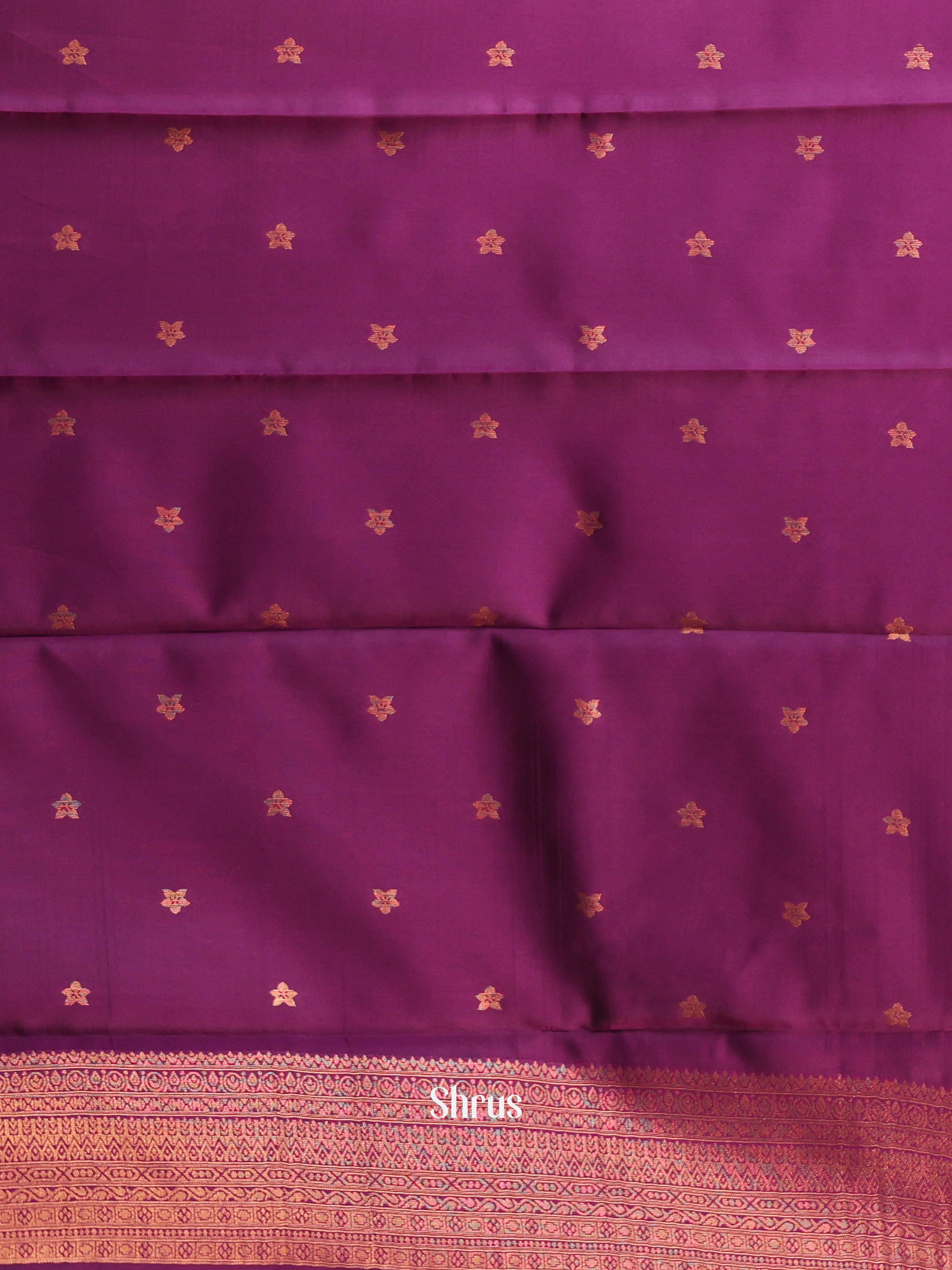 Blue & Purple - Semi Arani Silk Saree