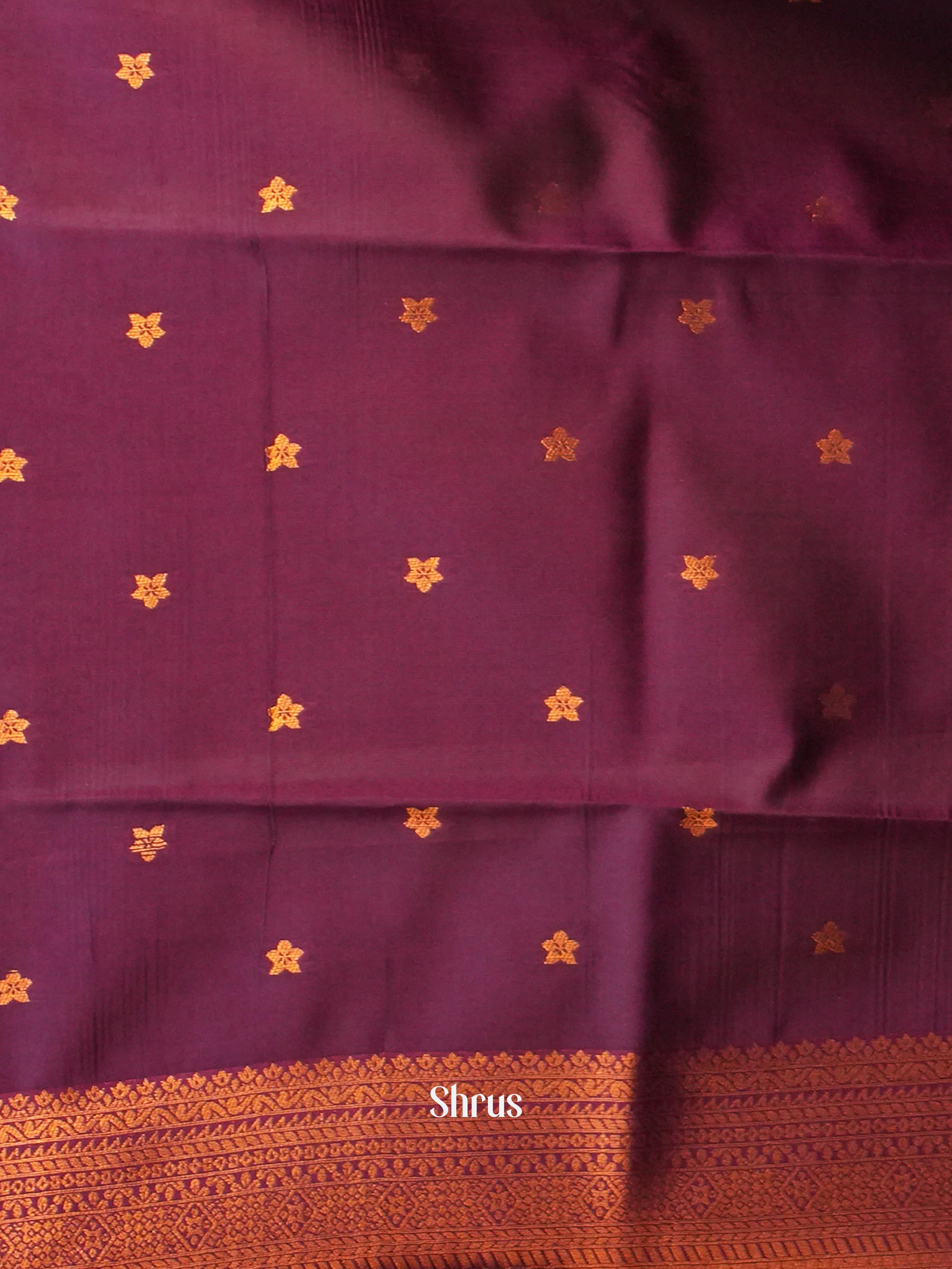 Green & Purple - Semi Arani Silk Saree