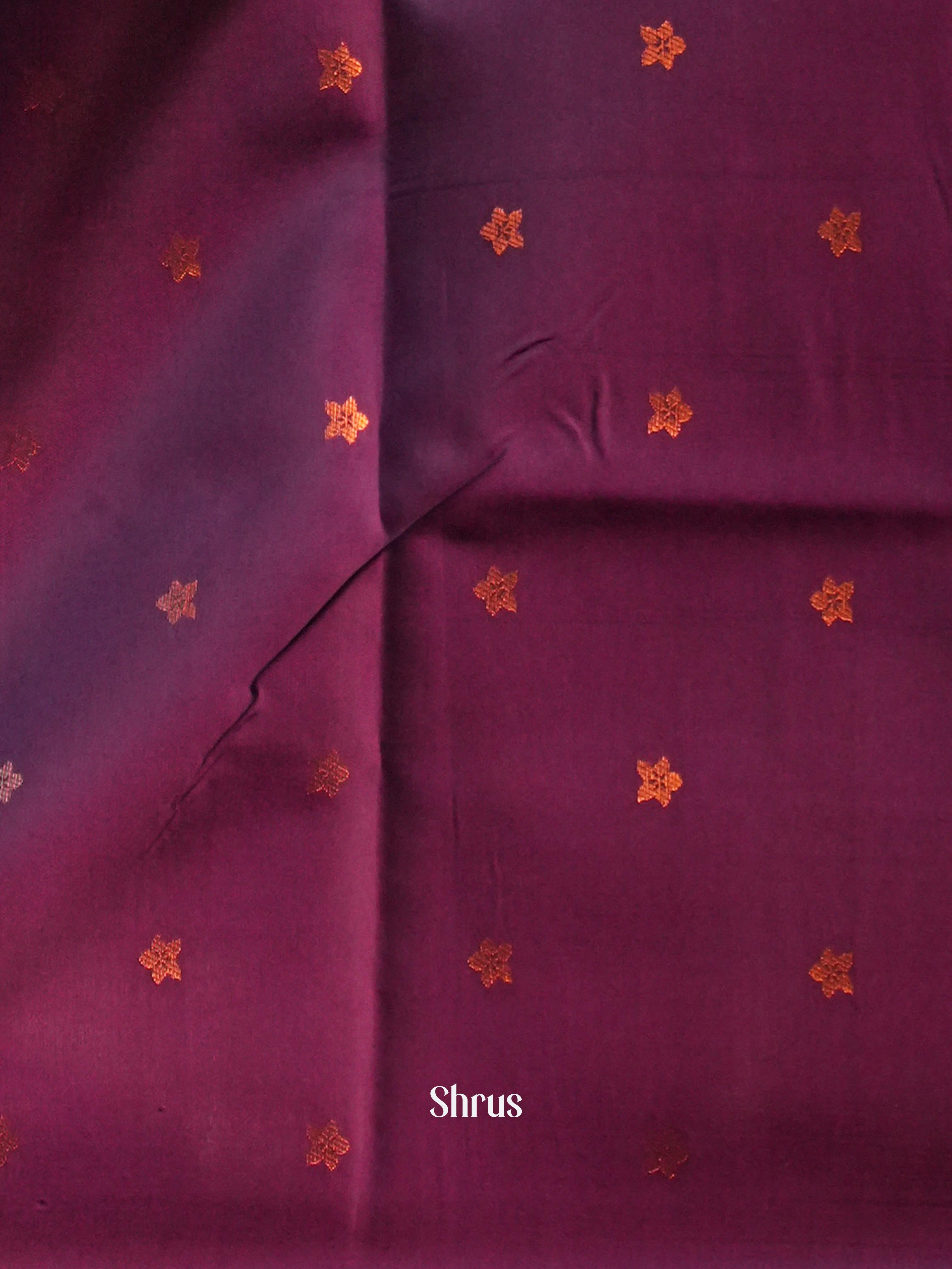 Grey & Purple - Semi Arani Silk Saree