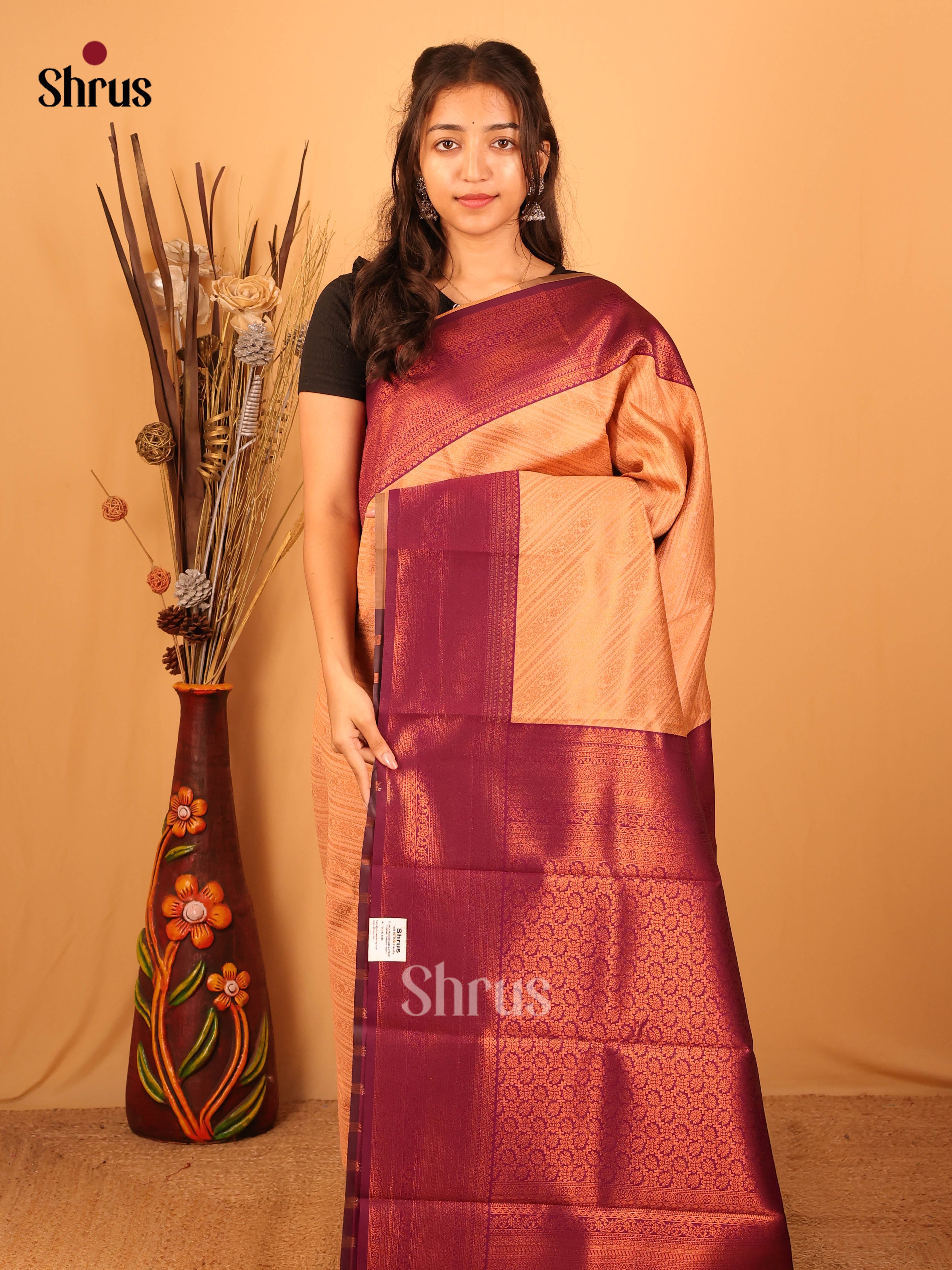 CIS05623 - Semi Arani Silk Saree - Shop on Shrus.com