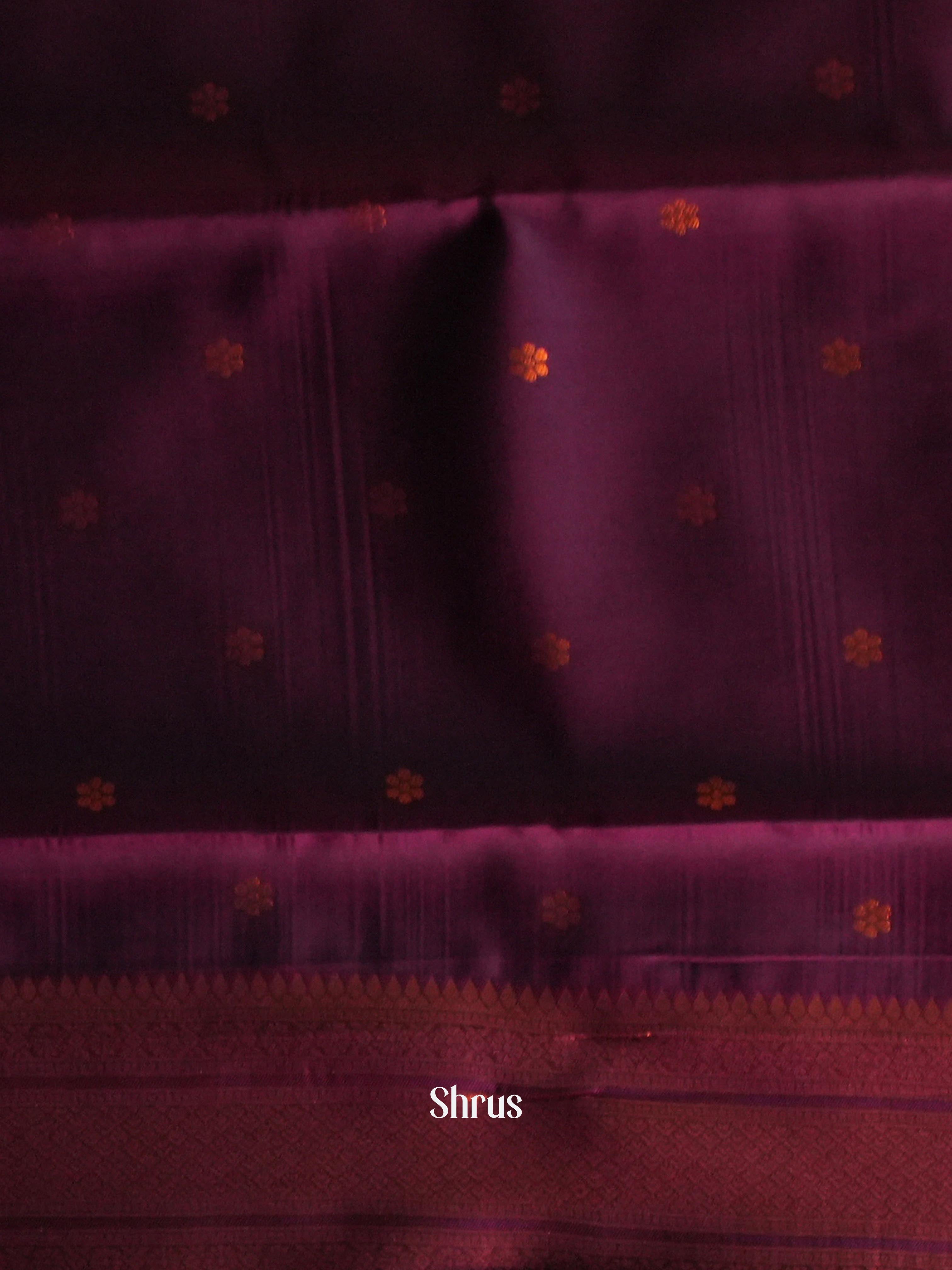 Blue & Purple- Semi Arani Silk Saree