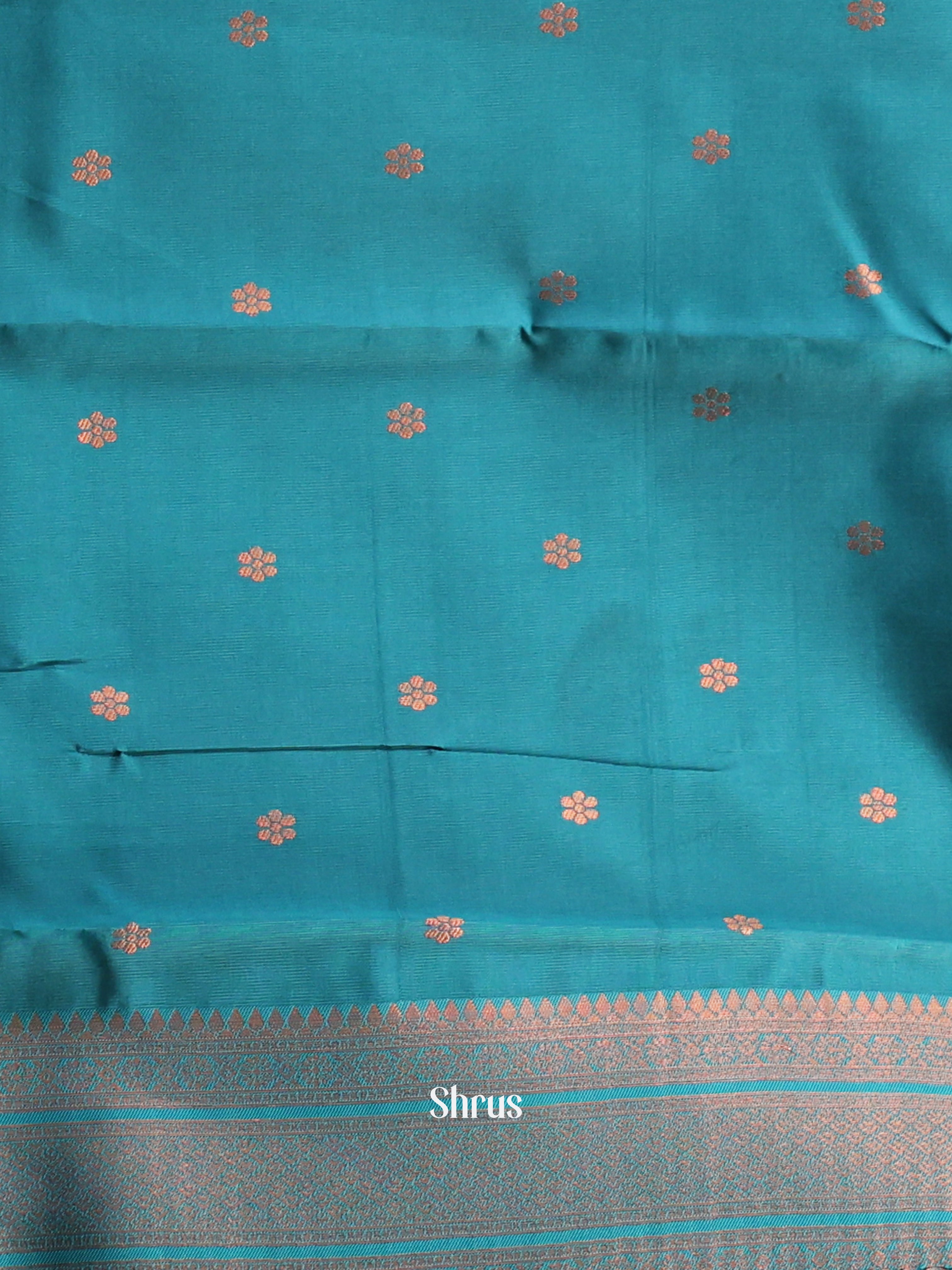 Violet  &  Blue - Semi Arani Silk Saree