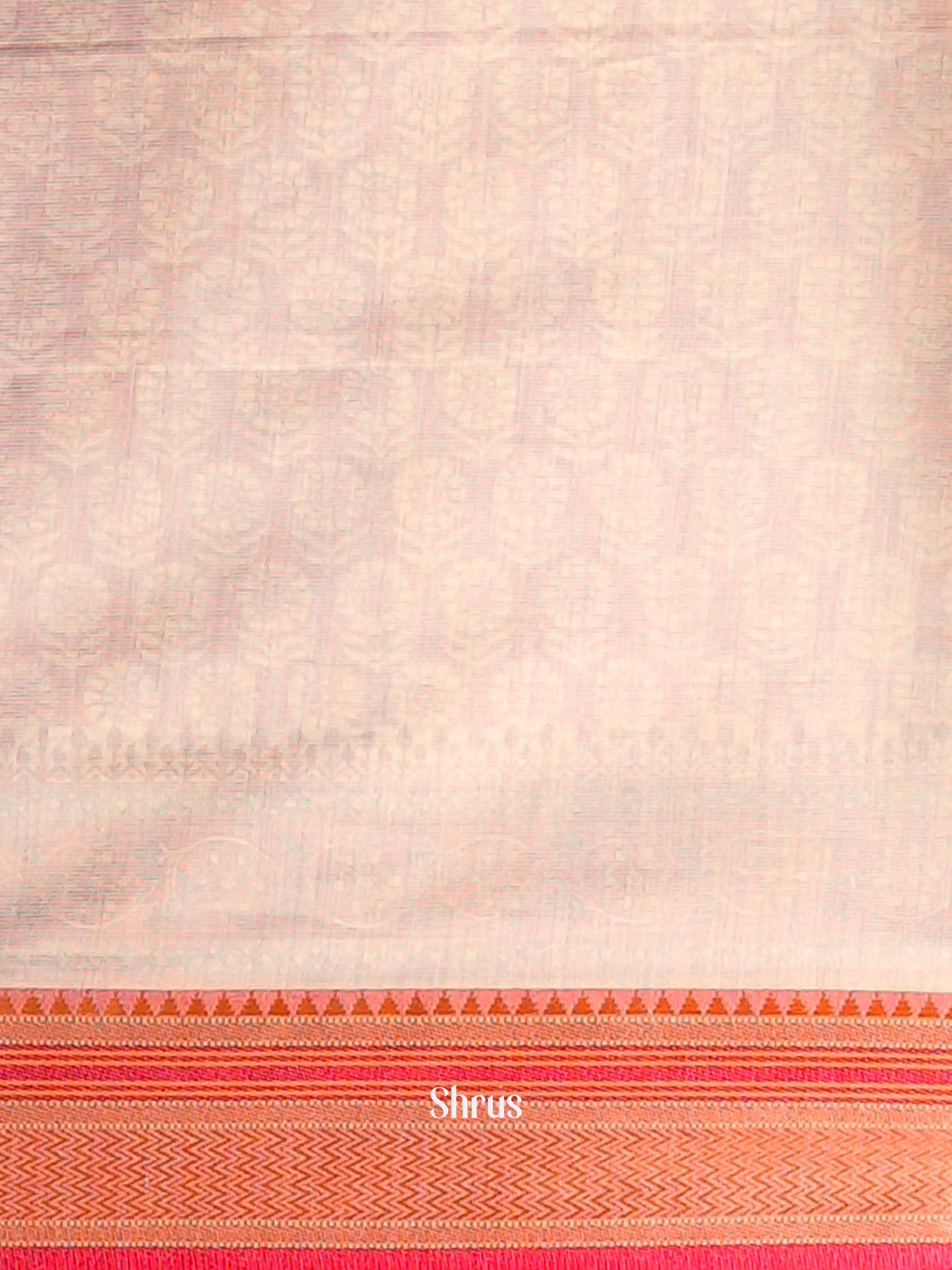 Pink & Cream - Semi Chanderi Saree