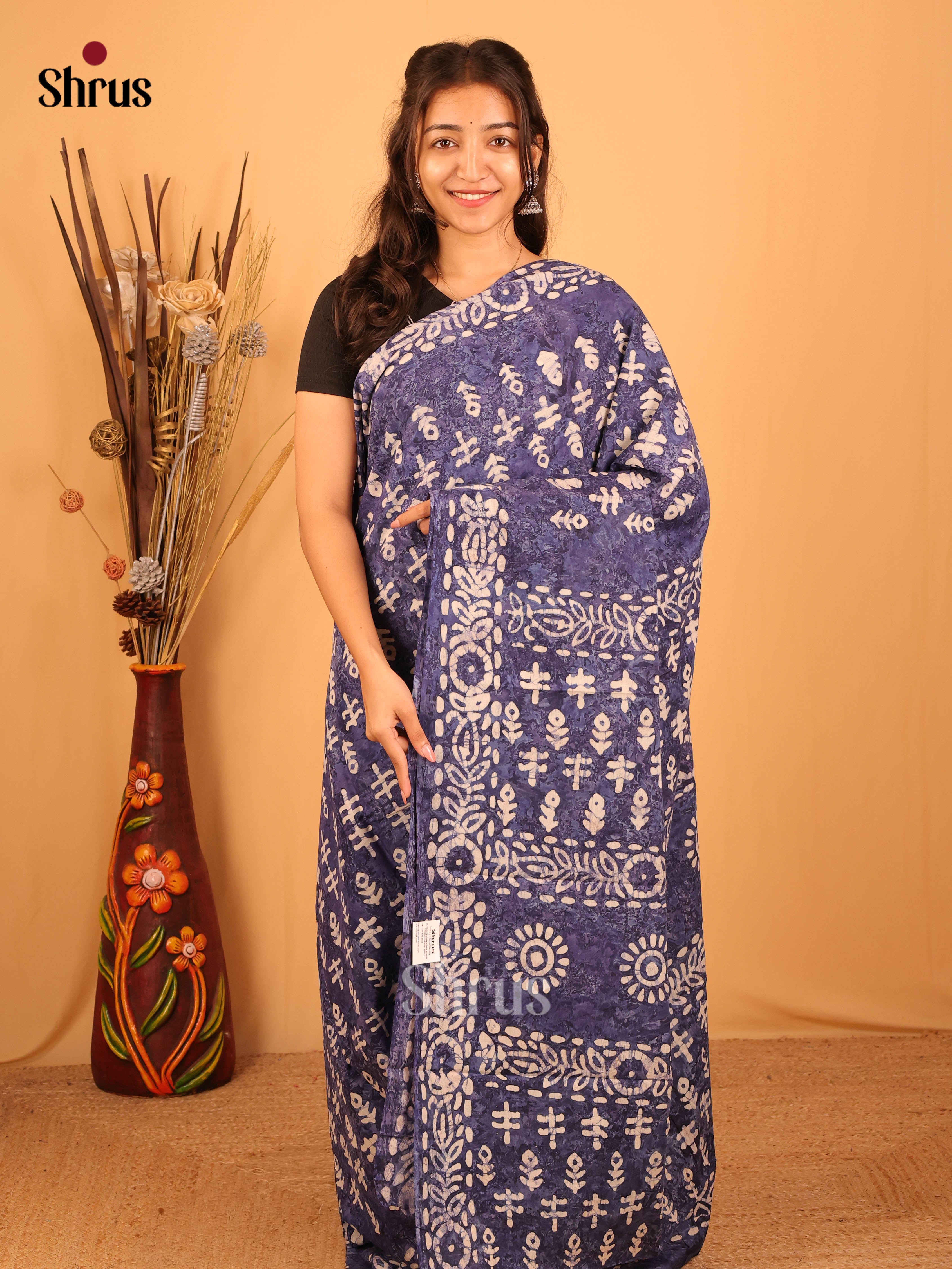 CIS06050 - Jaipur cotton Saree - Shop on Shrus.com
