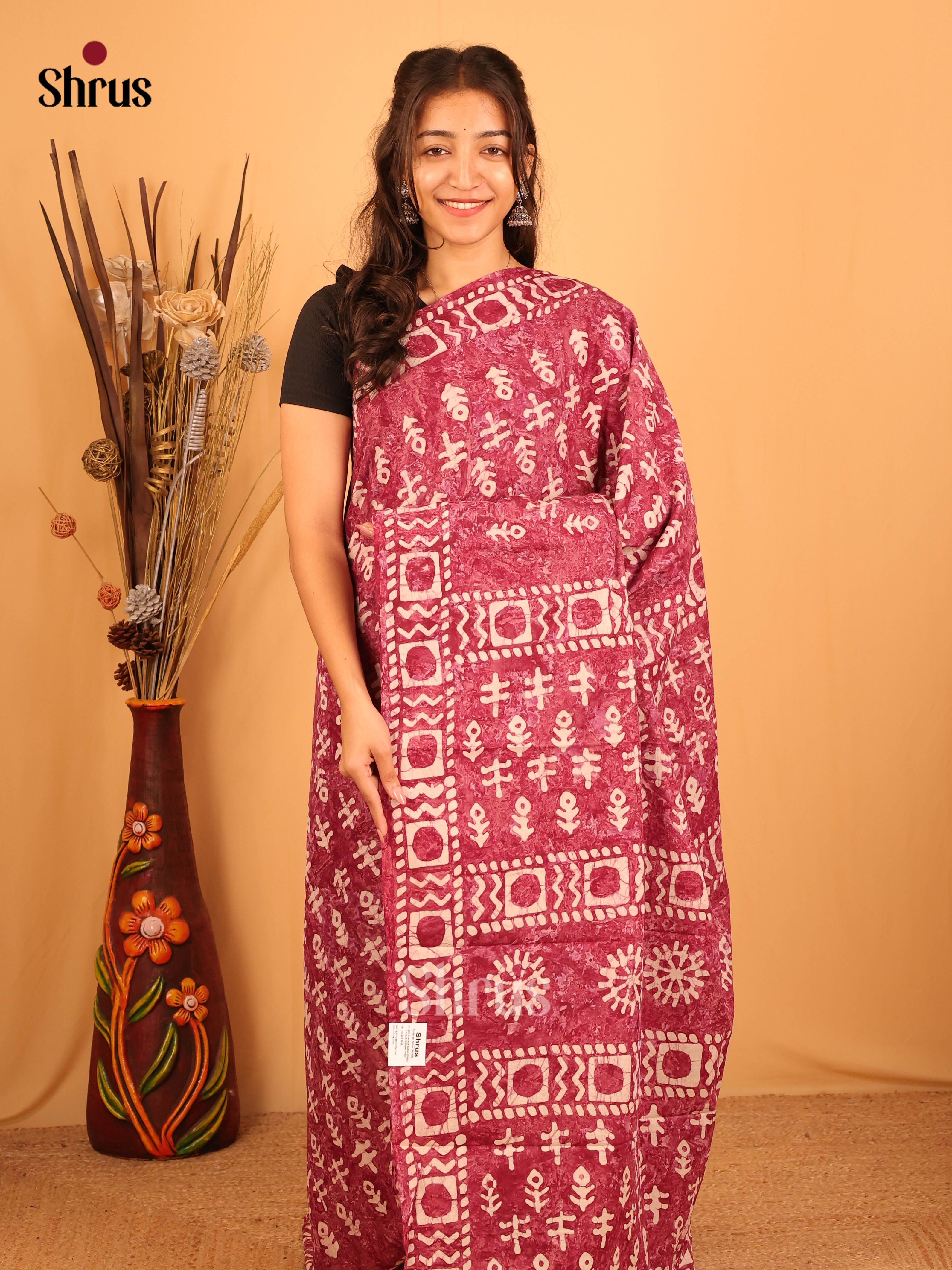 Green Jaipur Cotton Saree main image 1