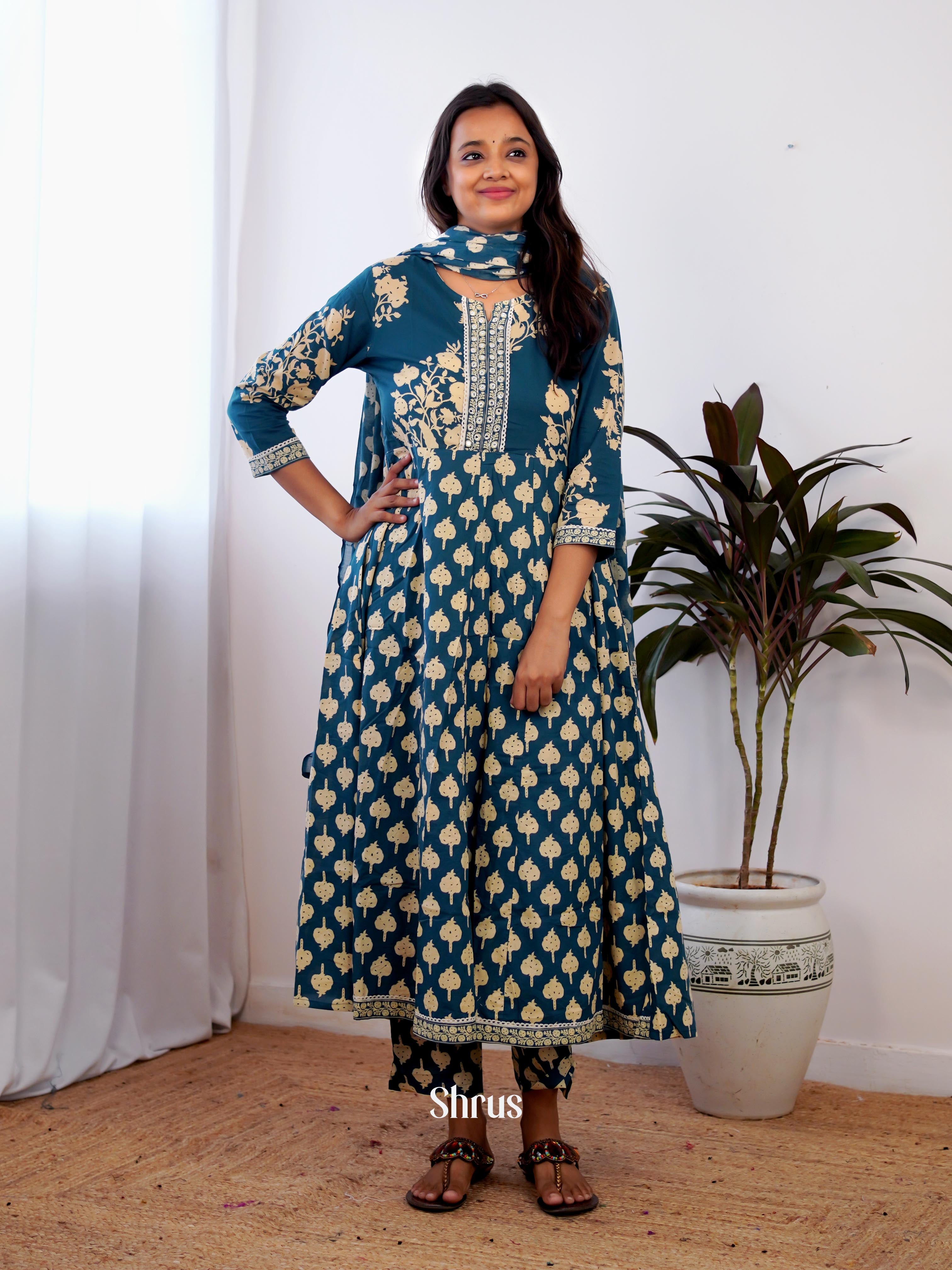 Blue - 3pc Readymade Suits