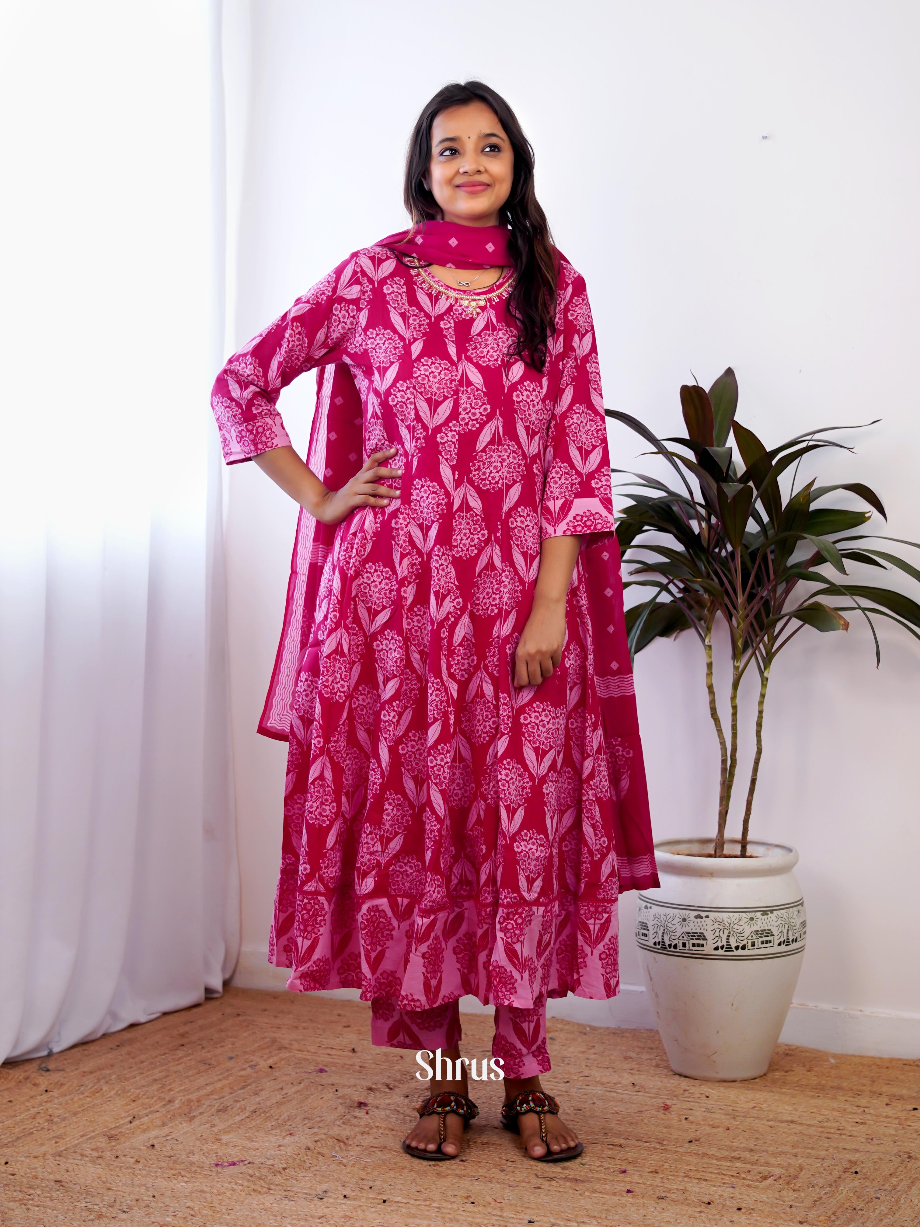 Pink - 3pc Readymade Suits