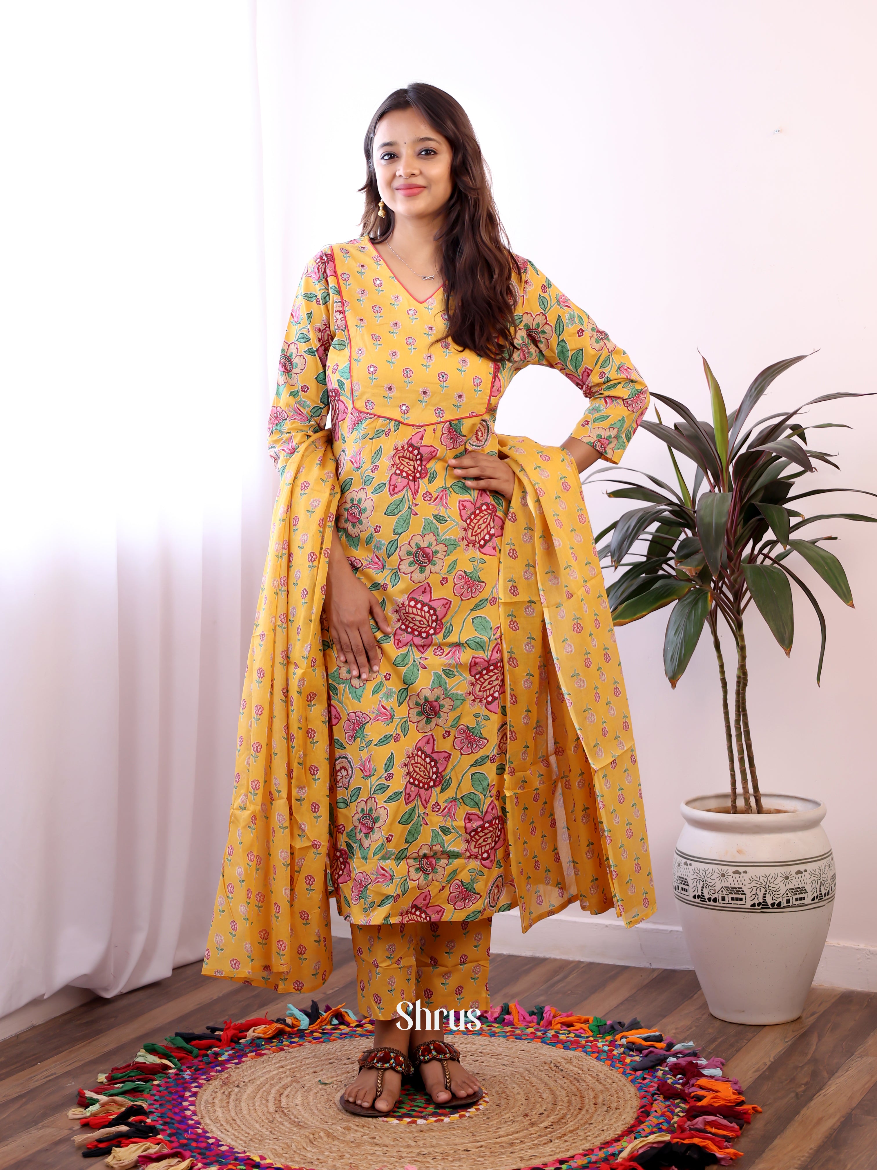 Mustard - 3pc Readymade Suits