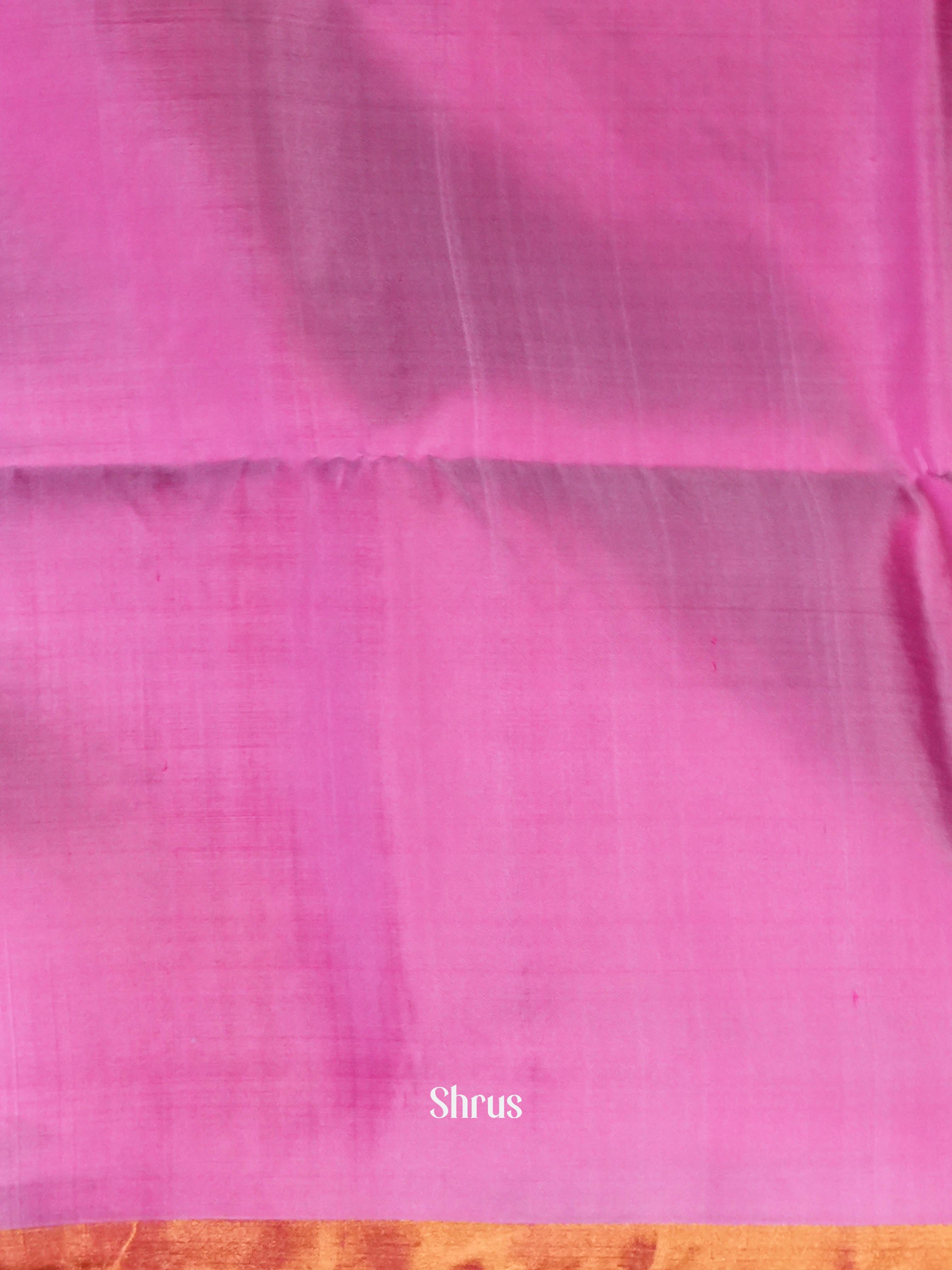 Orange & Pink - Soft Silk Saree