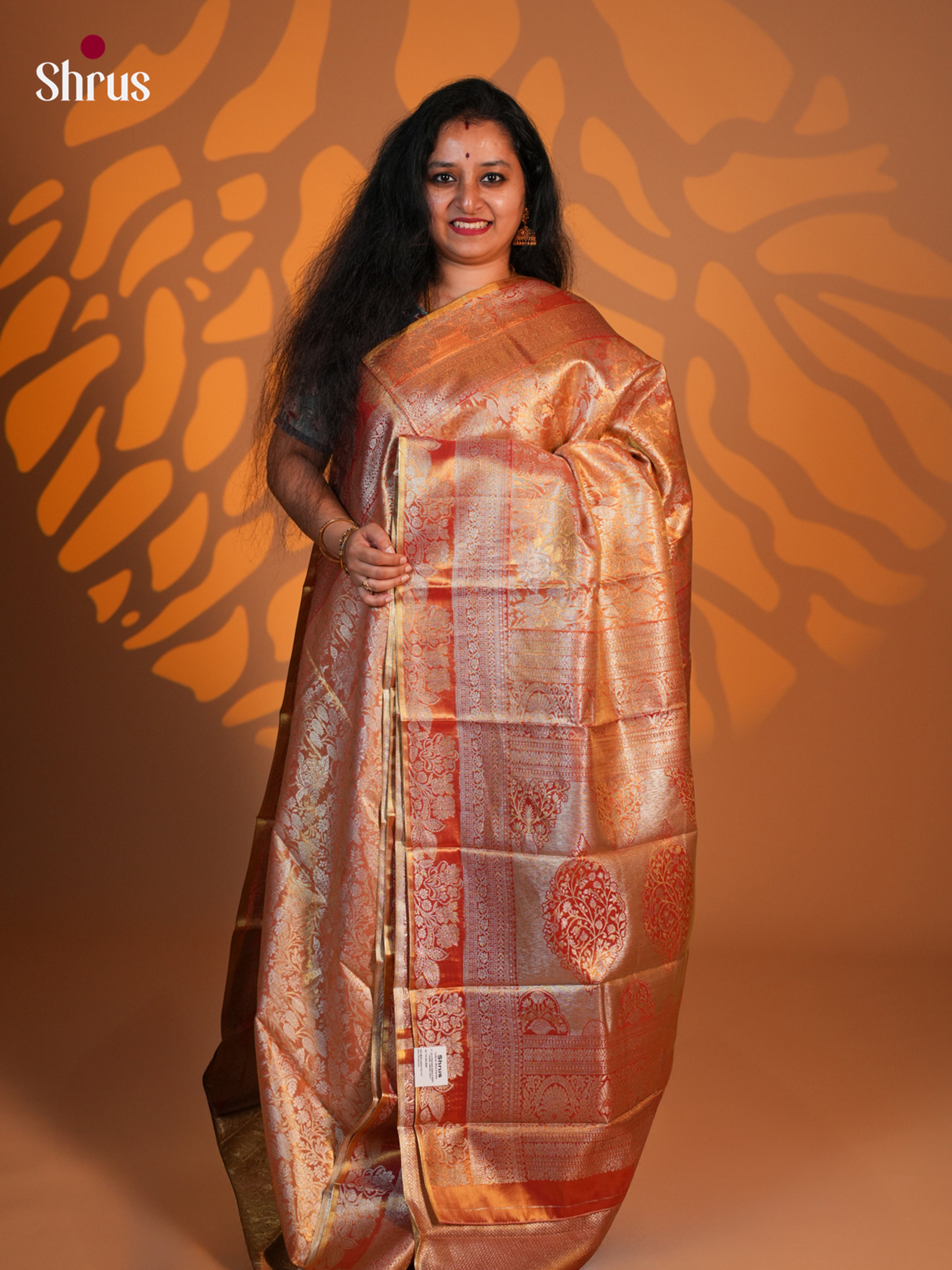 CIS06286 - Kanchipuram-halfpure Saree