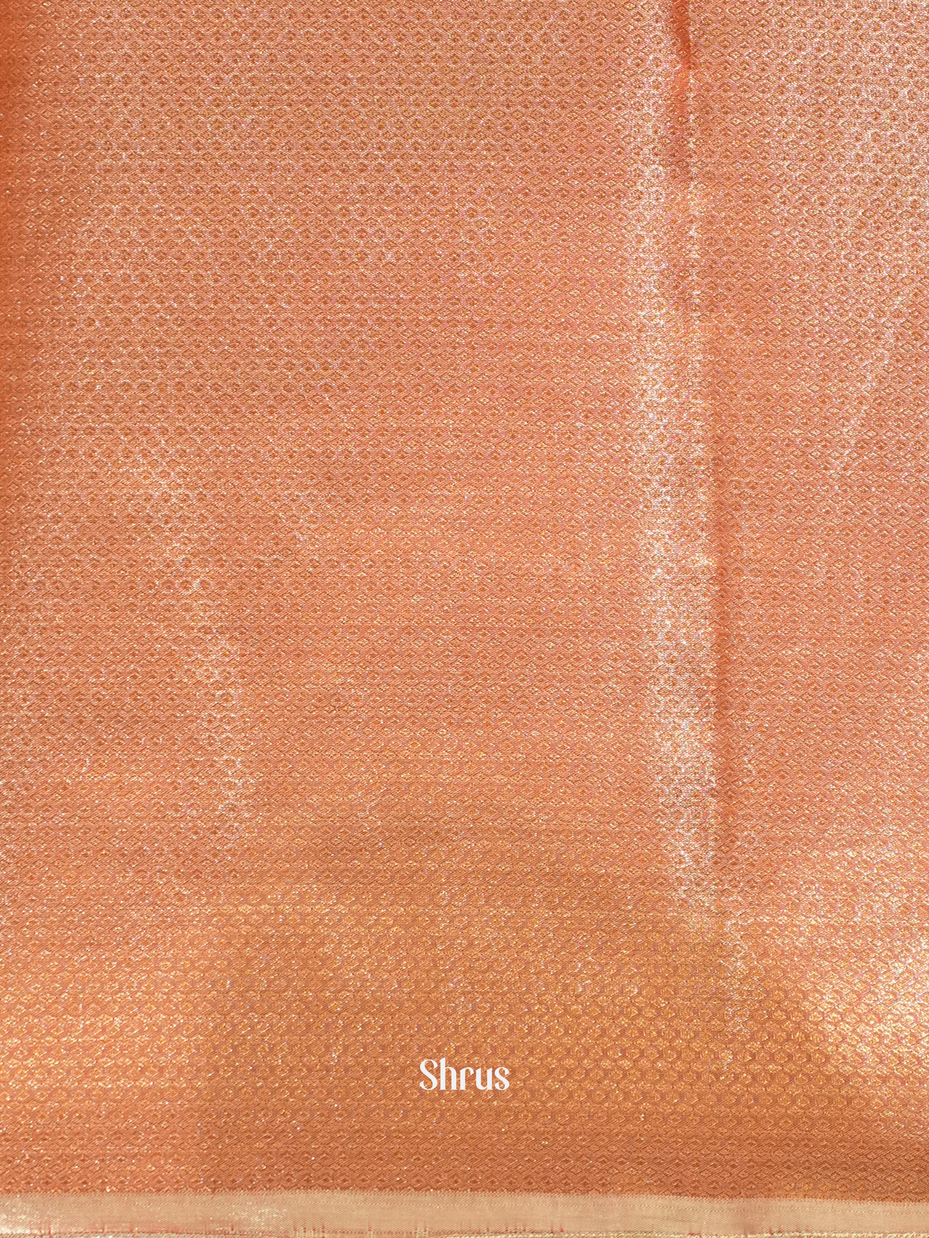 Peach(Single Tone) - Kanchipuram-halfpure Saree