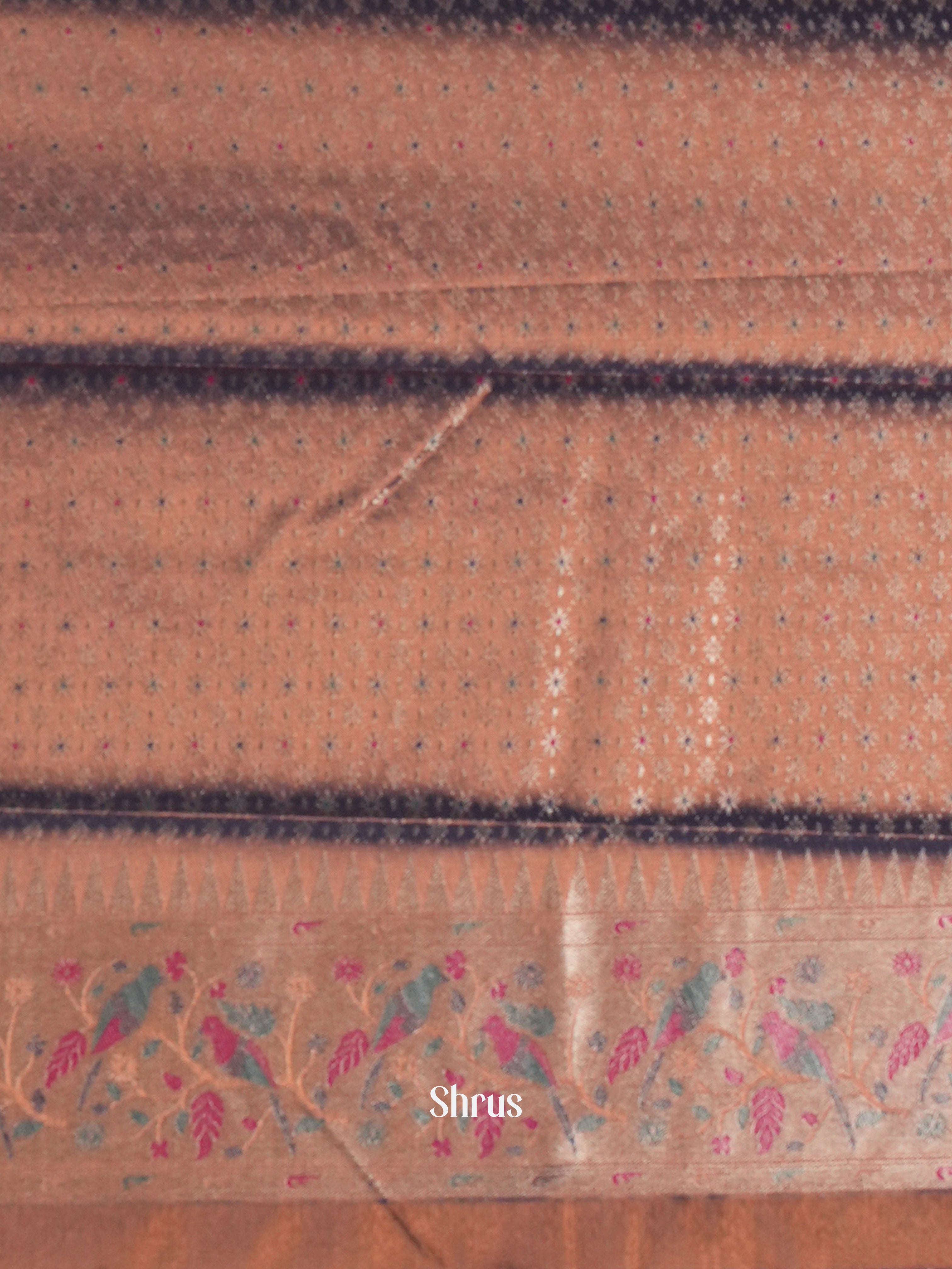 Brown - Kanchipuram-halfpure Saree