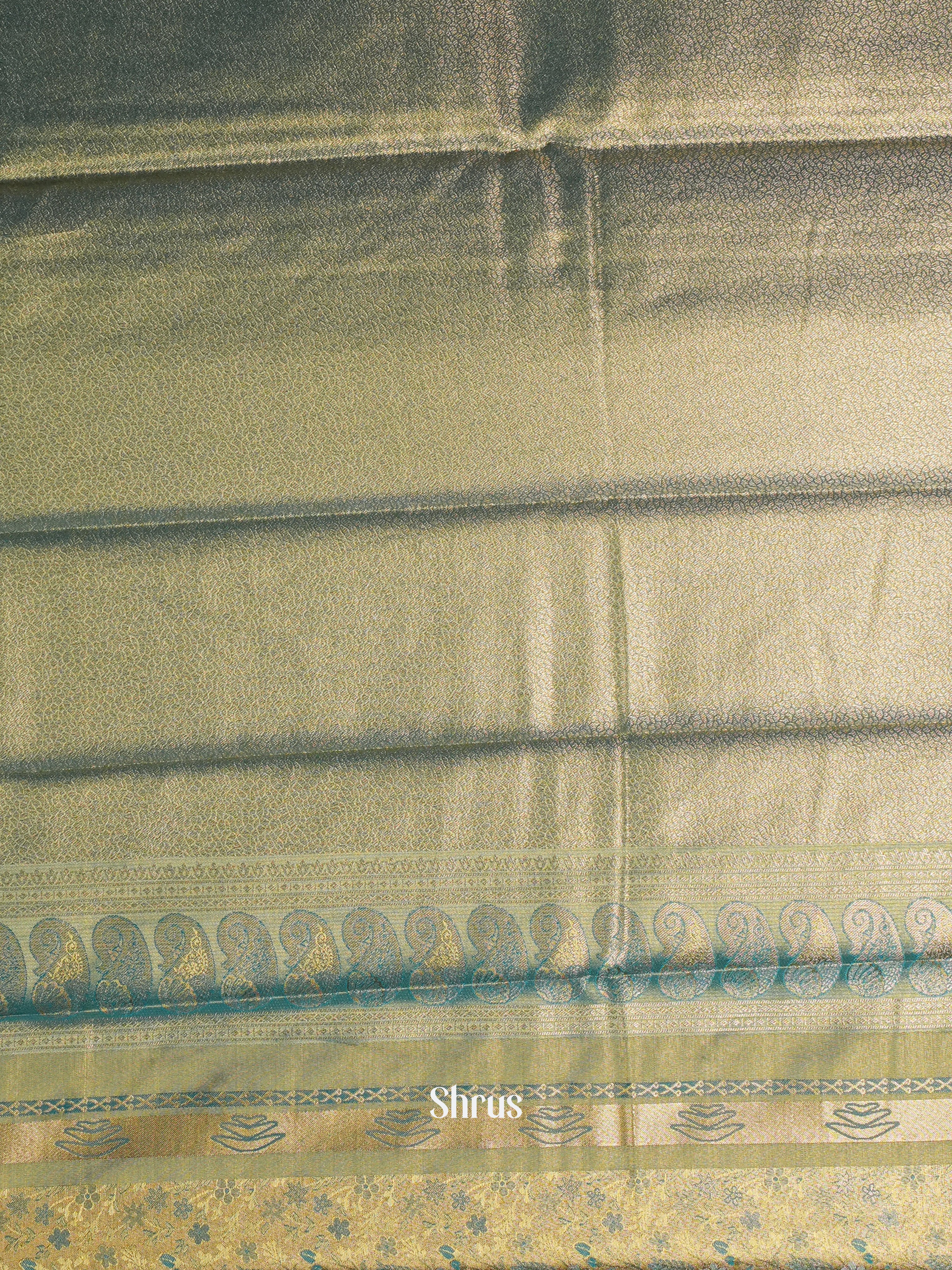 Green & Blue- Kanchipuram-halfpure Saree