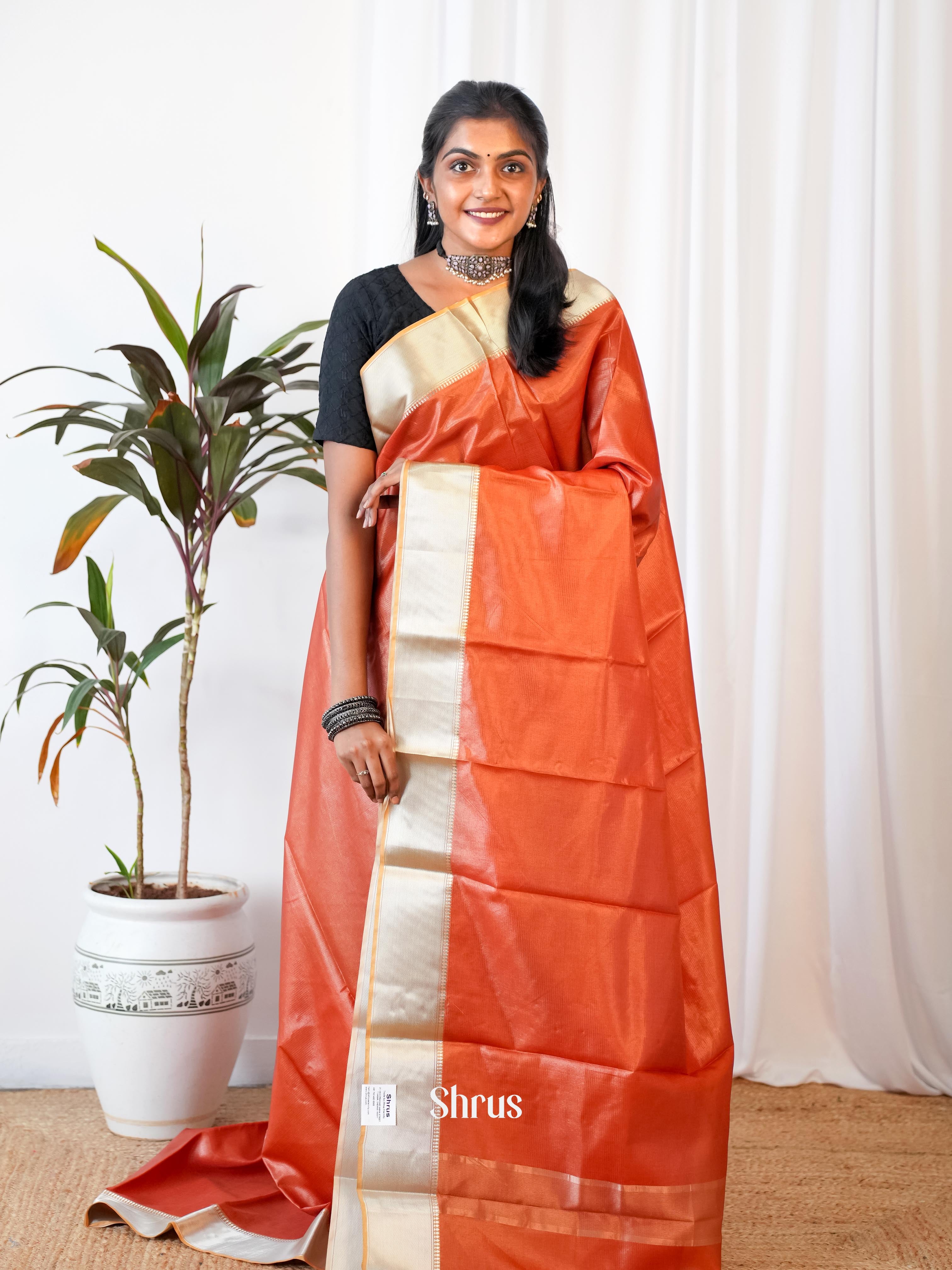 CIS06445 - Printed Tussar Saree