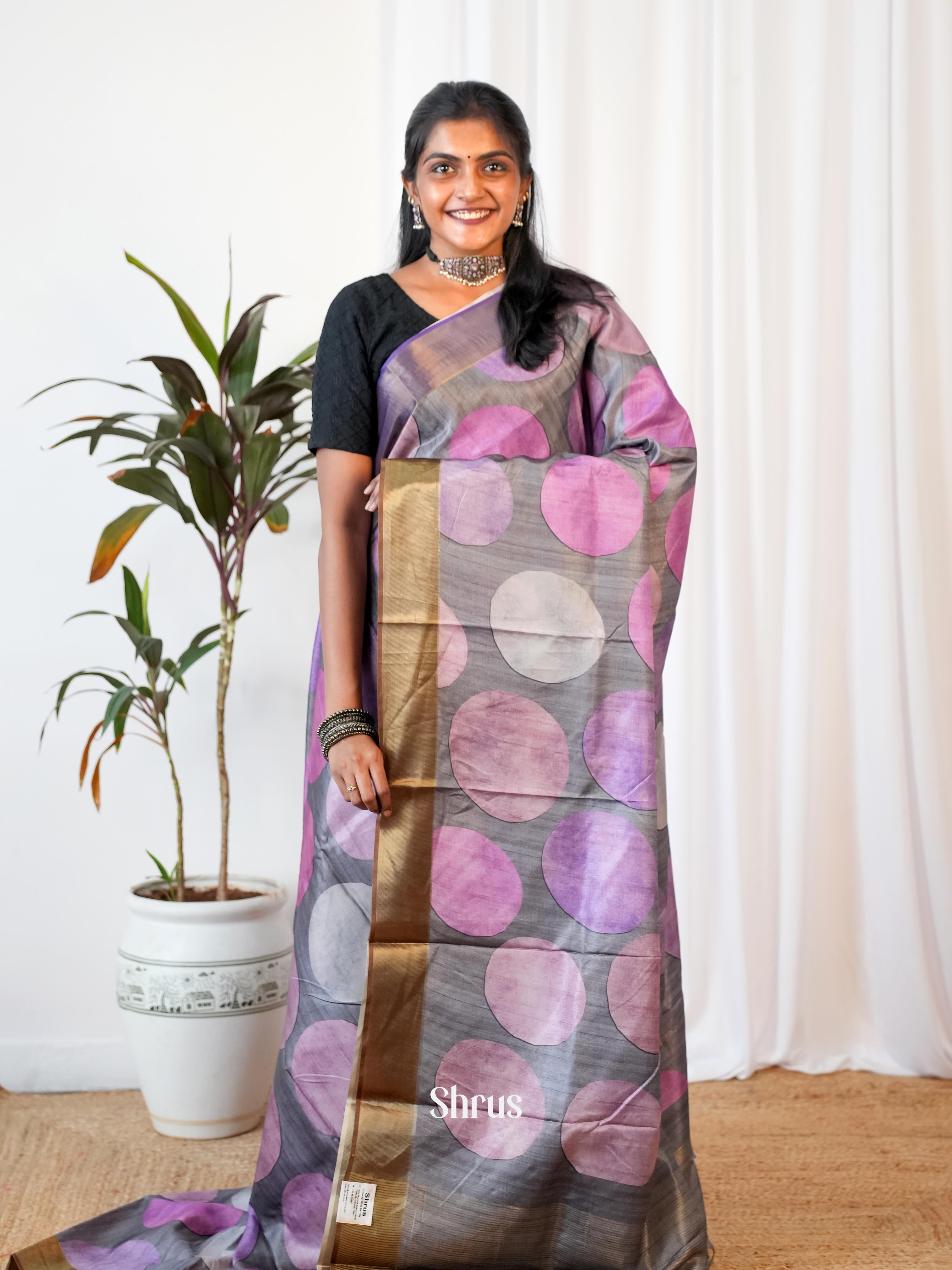 CIS06500 - Printed Tussar Saree