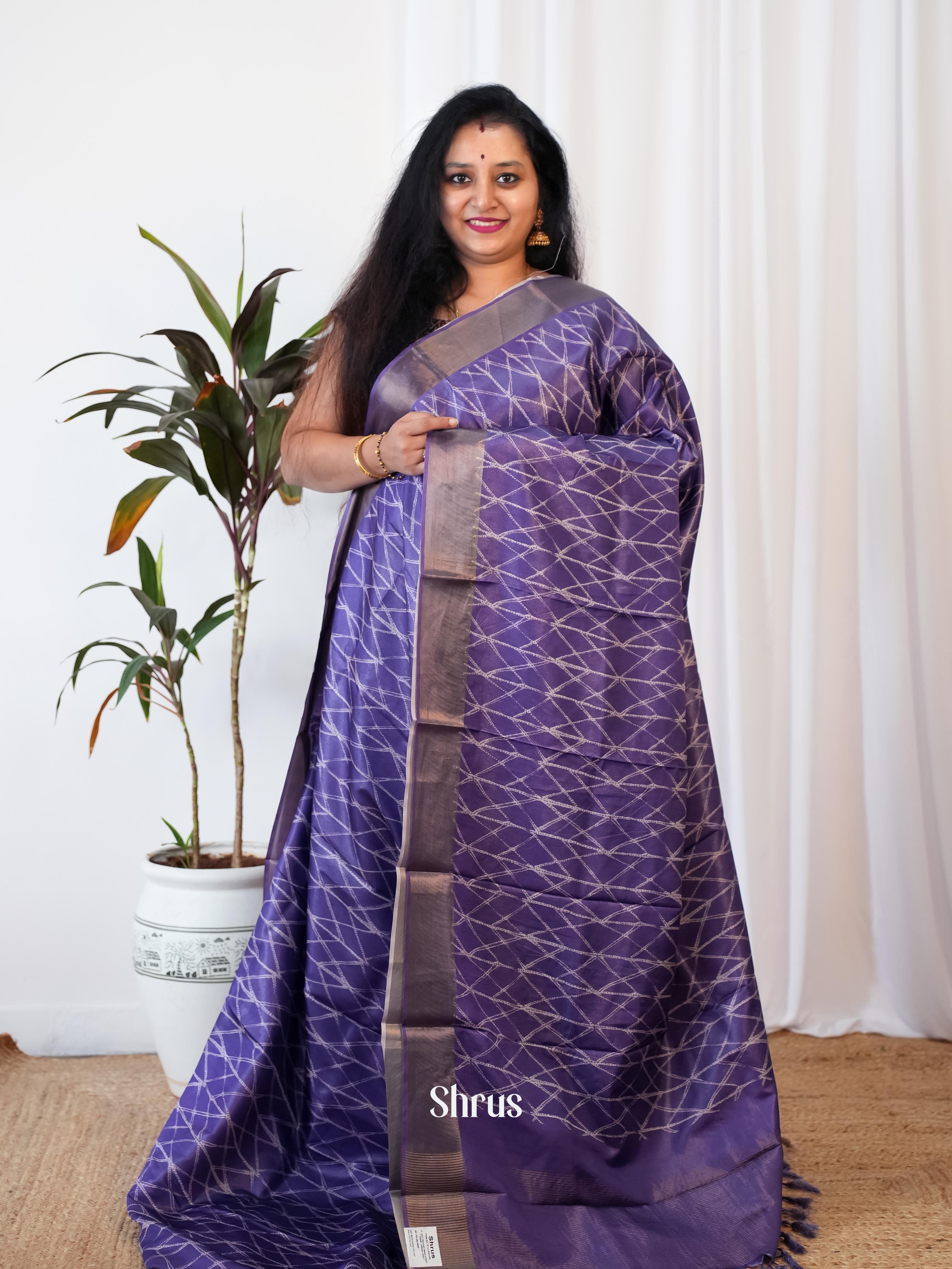 CIS06508 - Printed Tussar Saree