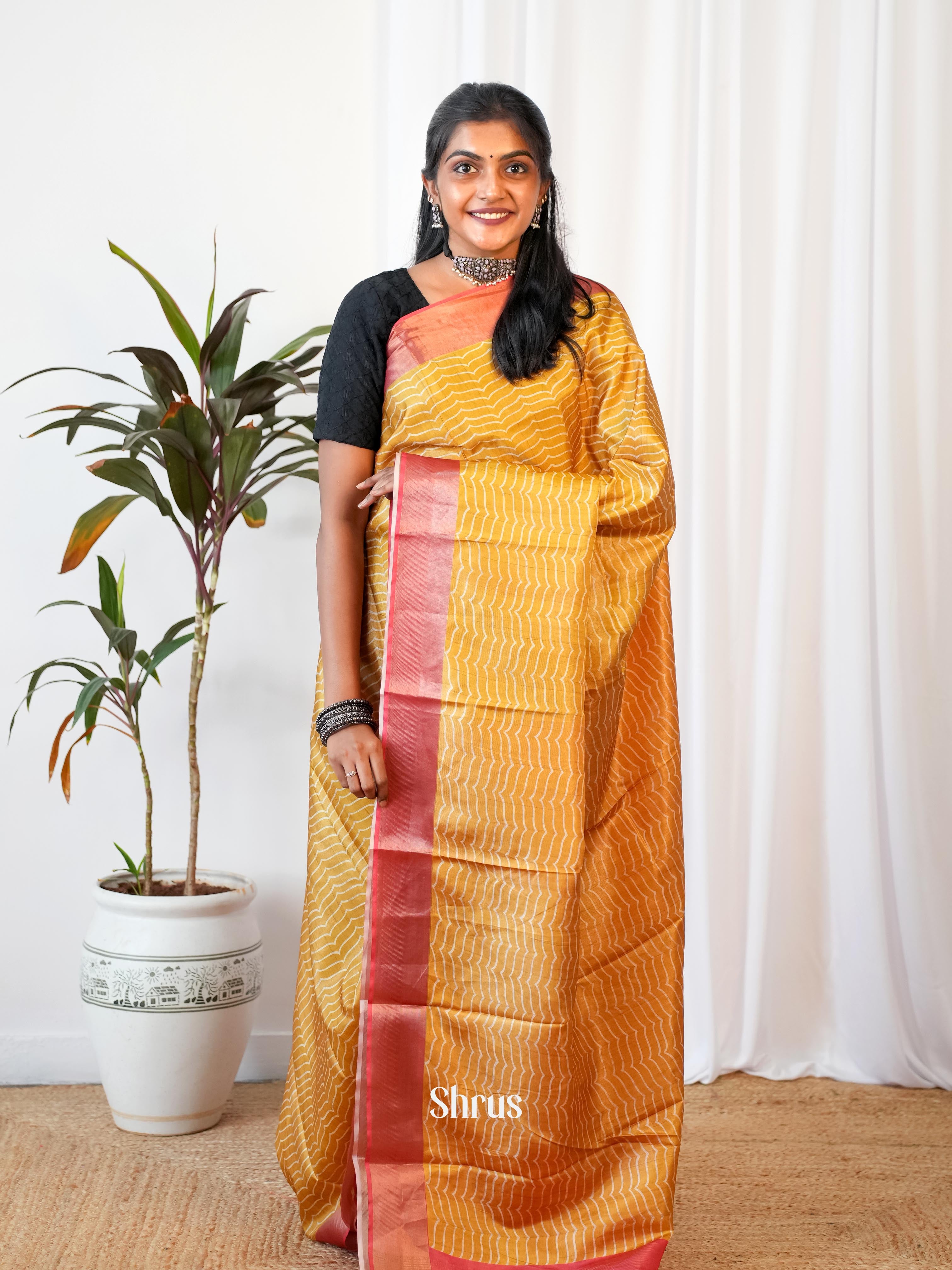 CIS06535 - Printed Tussar Saree