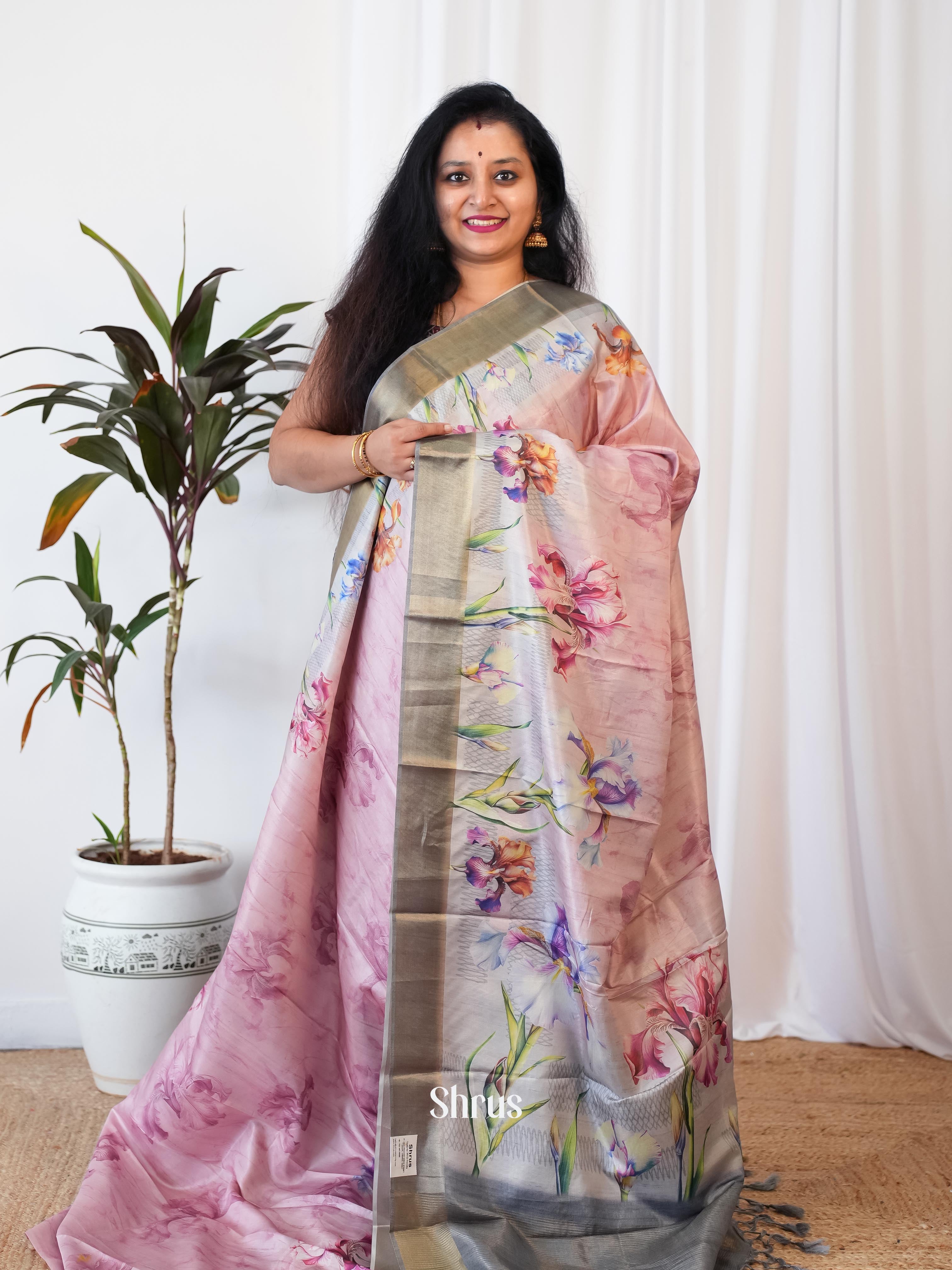 CIS06548 - Printed Tussar Saree